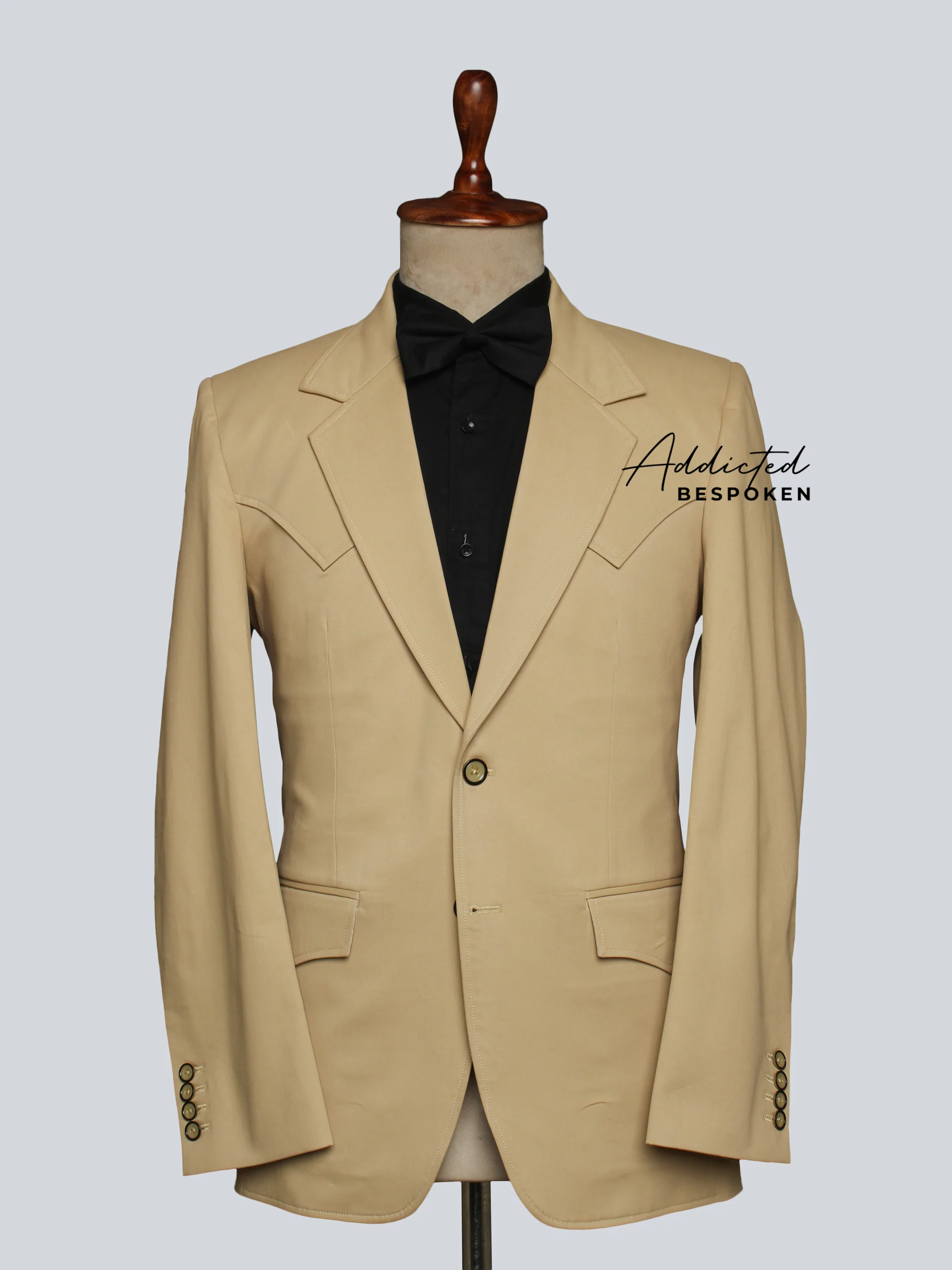 1930s Vintage Desert Sand Tailored Suit - Image 2