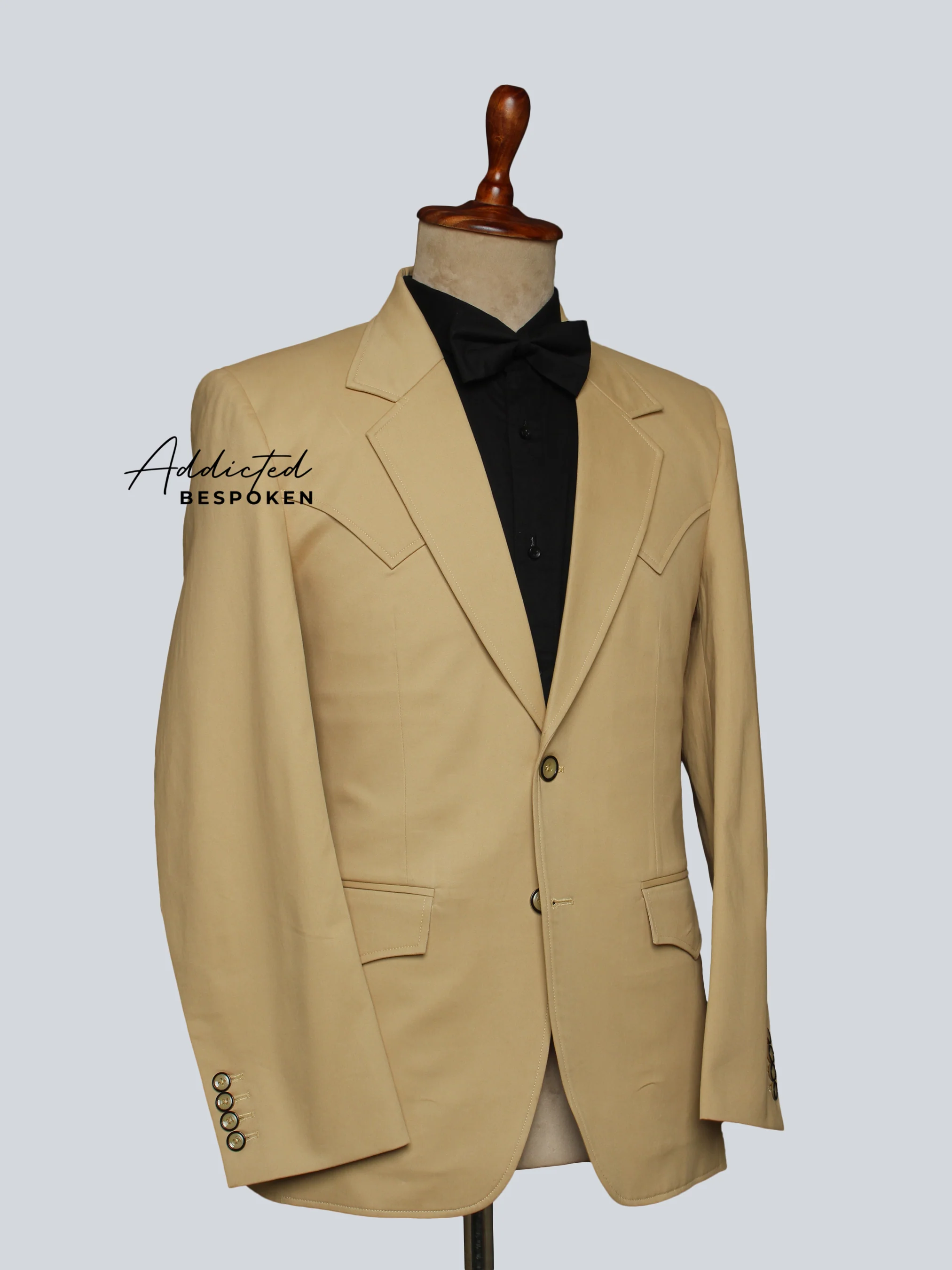 1930s Vintage Desert Sand Tailored Suit - Image 3
