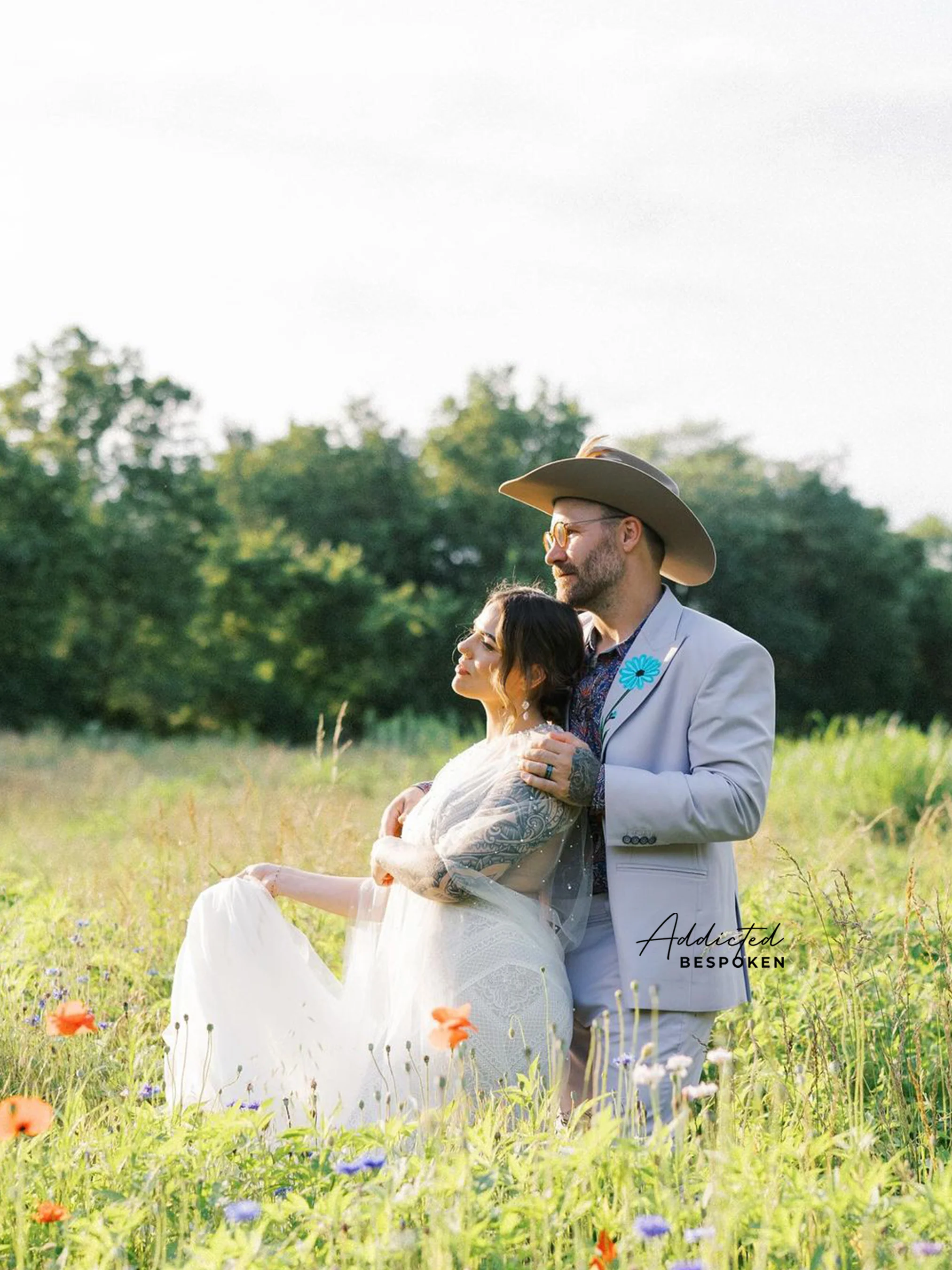 Adorned Floral Wedding Suit - Image 3