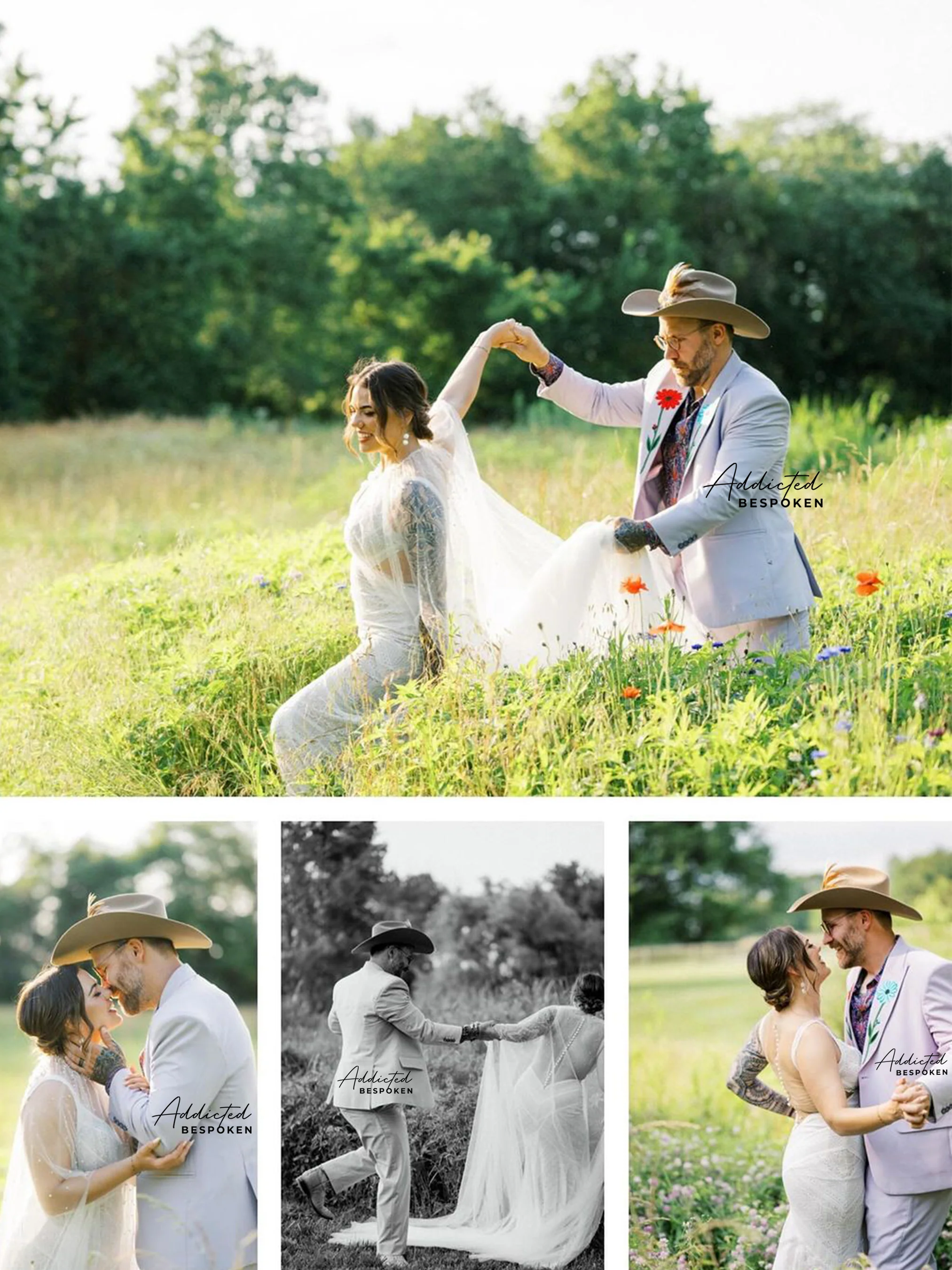 Adorned Floral Wedding Suit - Image 4