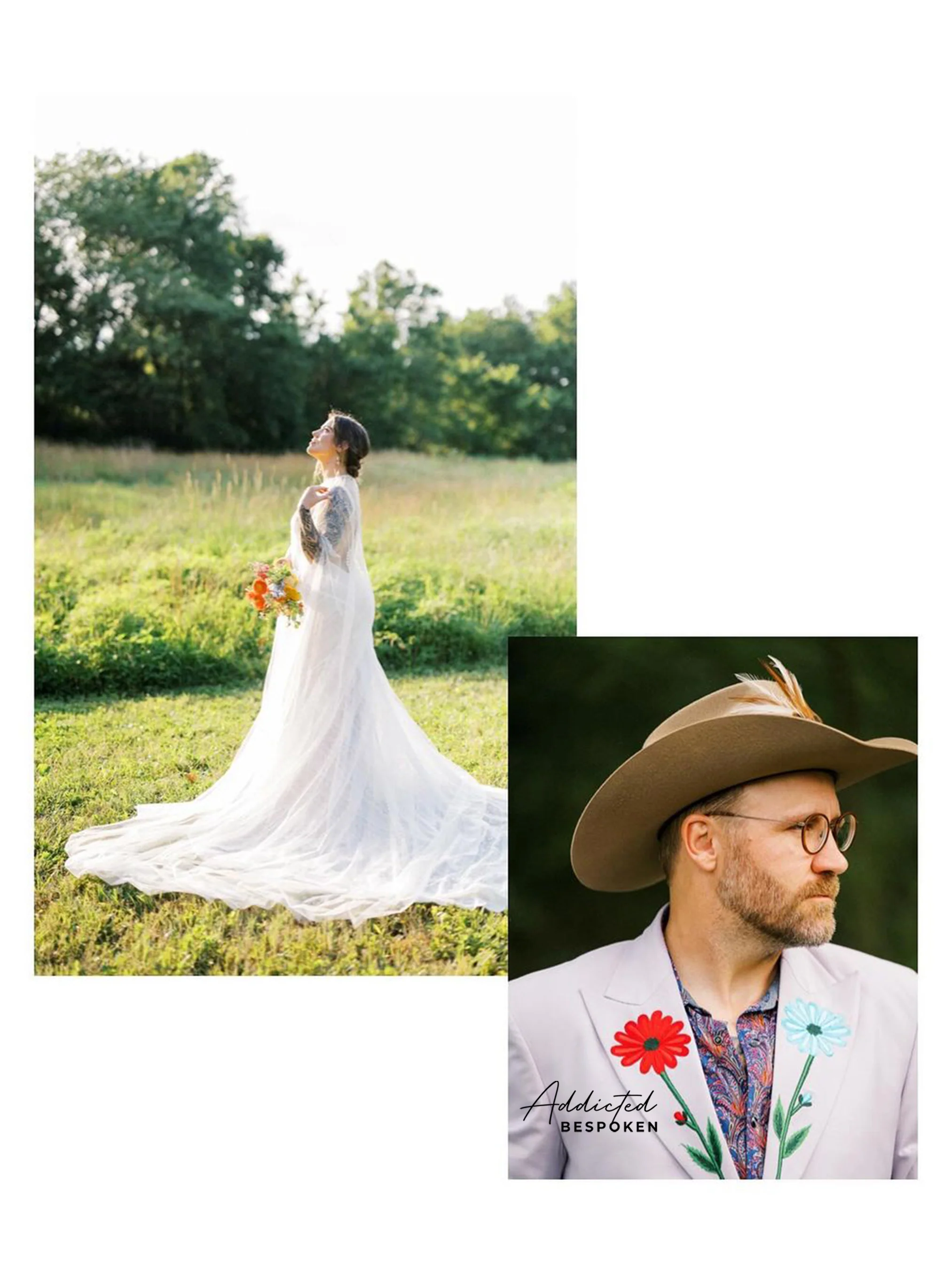 Adorned Floral Wedding Suit - Image 5