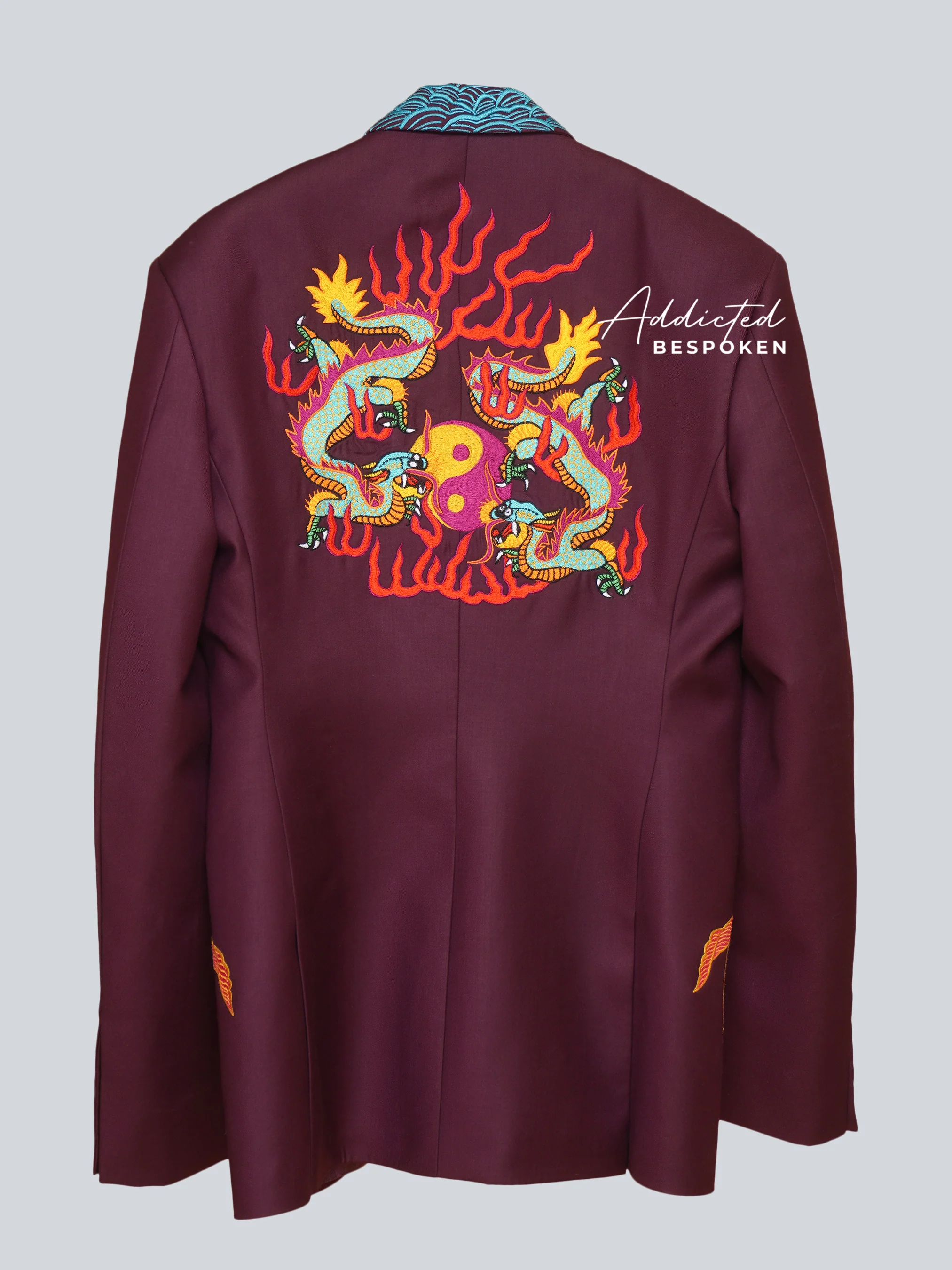 Asian-Inspired Embroidered Suit - Image 4