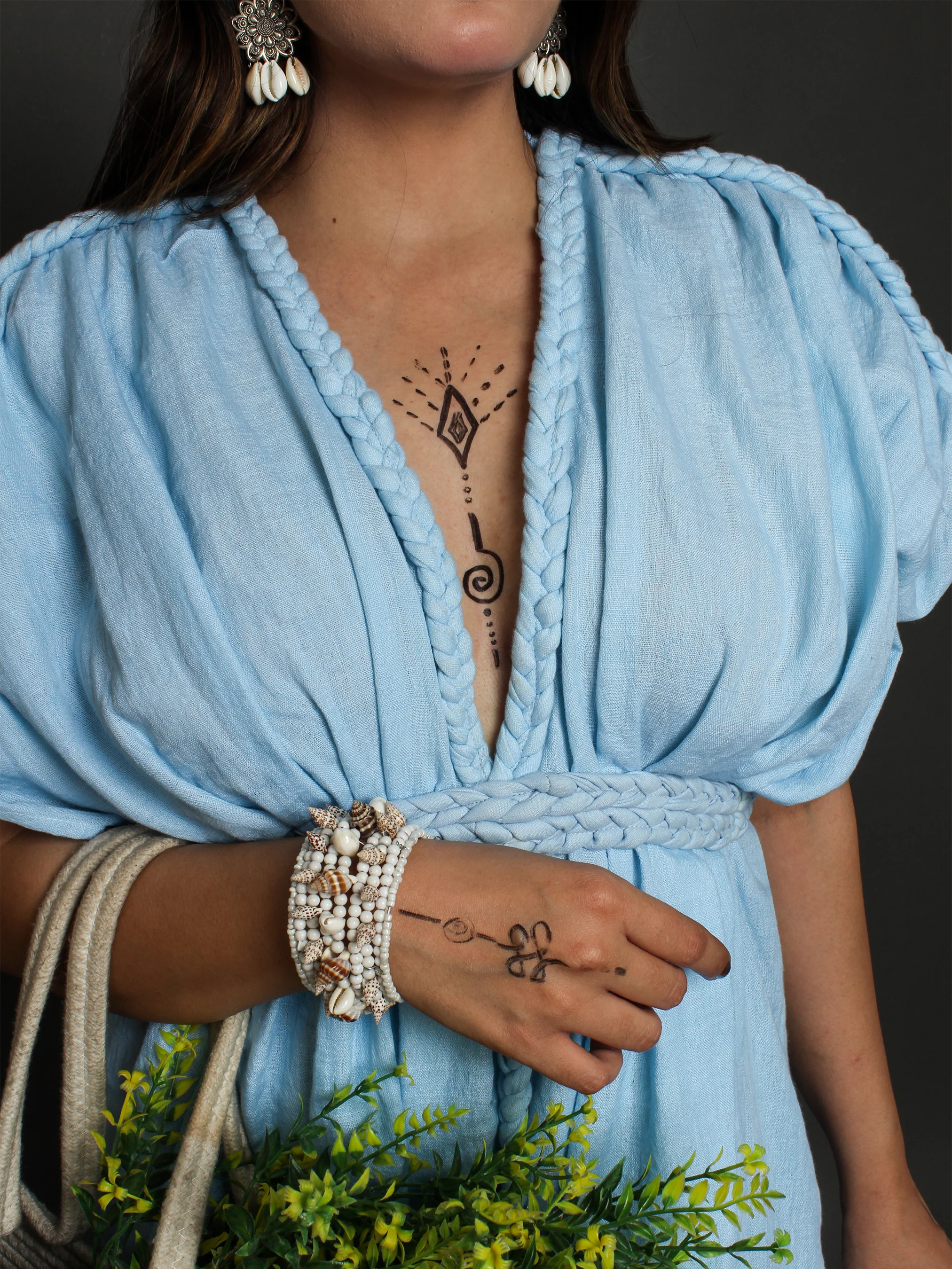 Azure Boho Dress - Image 8
