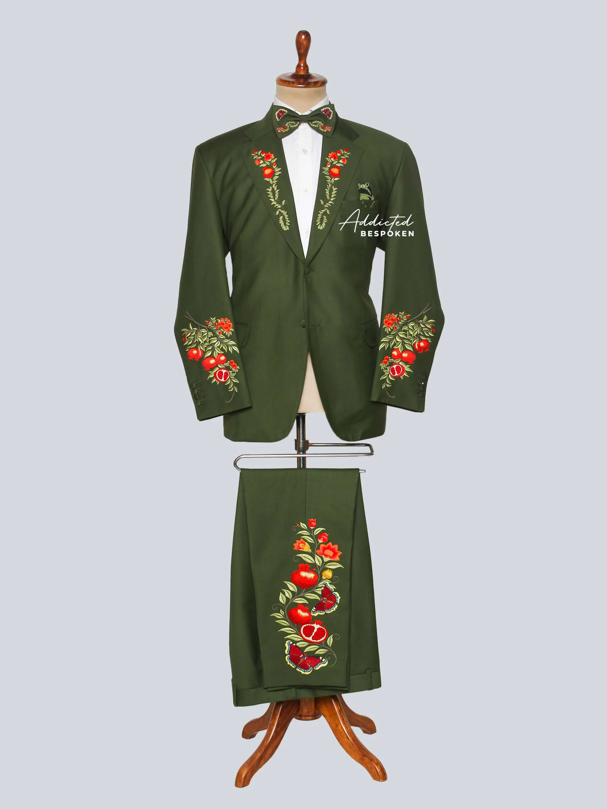 Bespoke Floral Embroidery Suit - Image 2