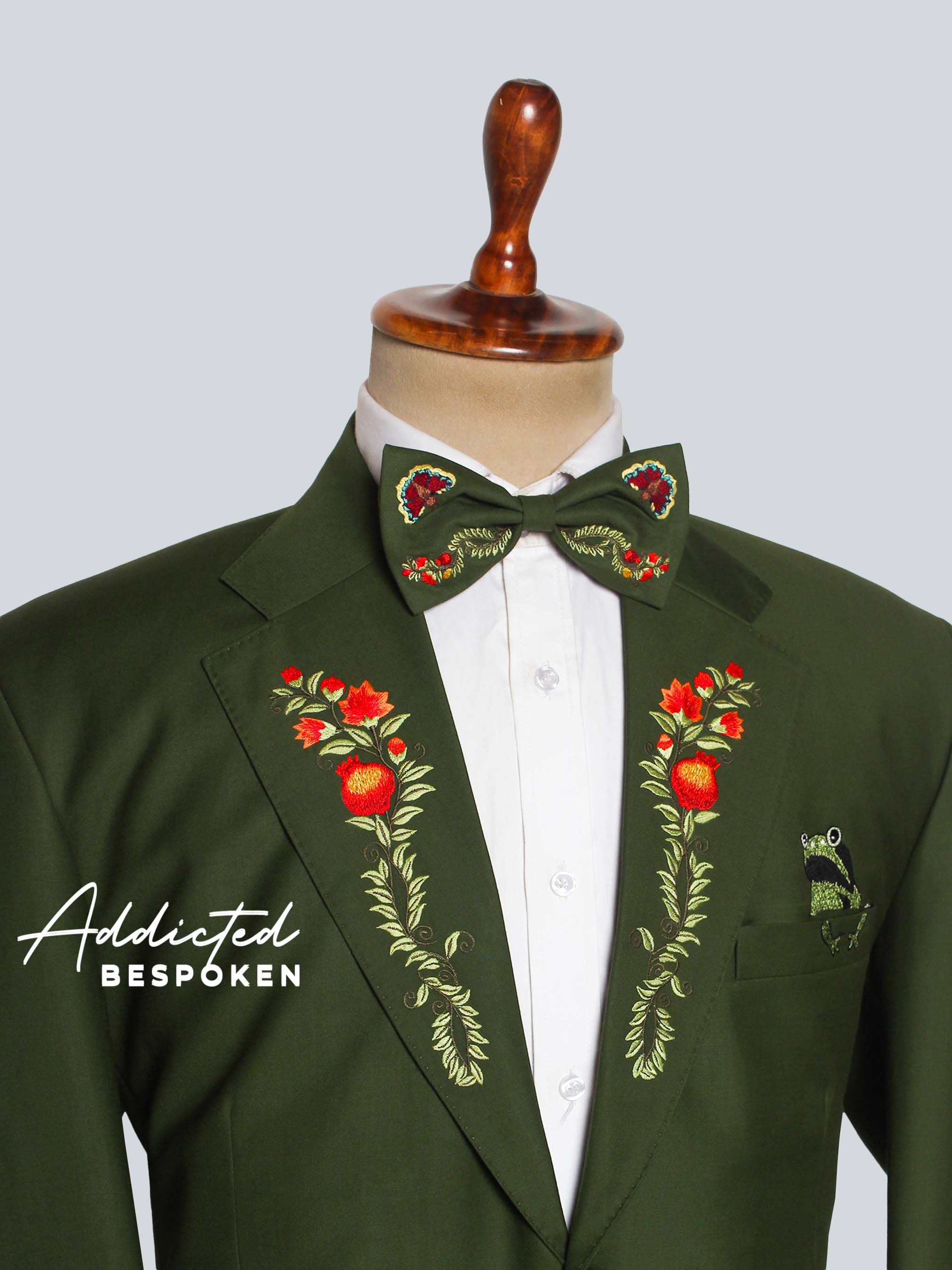 Bespoke Floral Embroidery Suit - Image 3