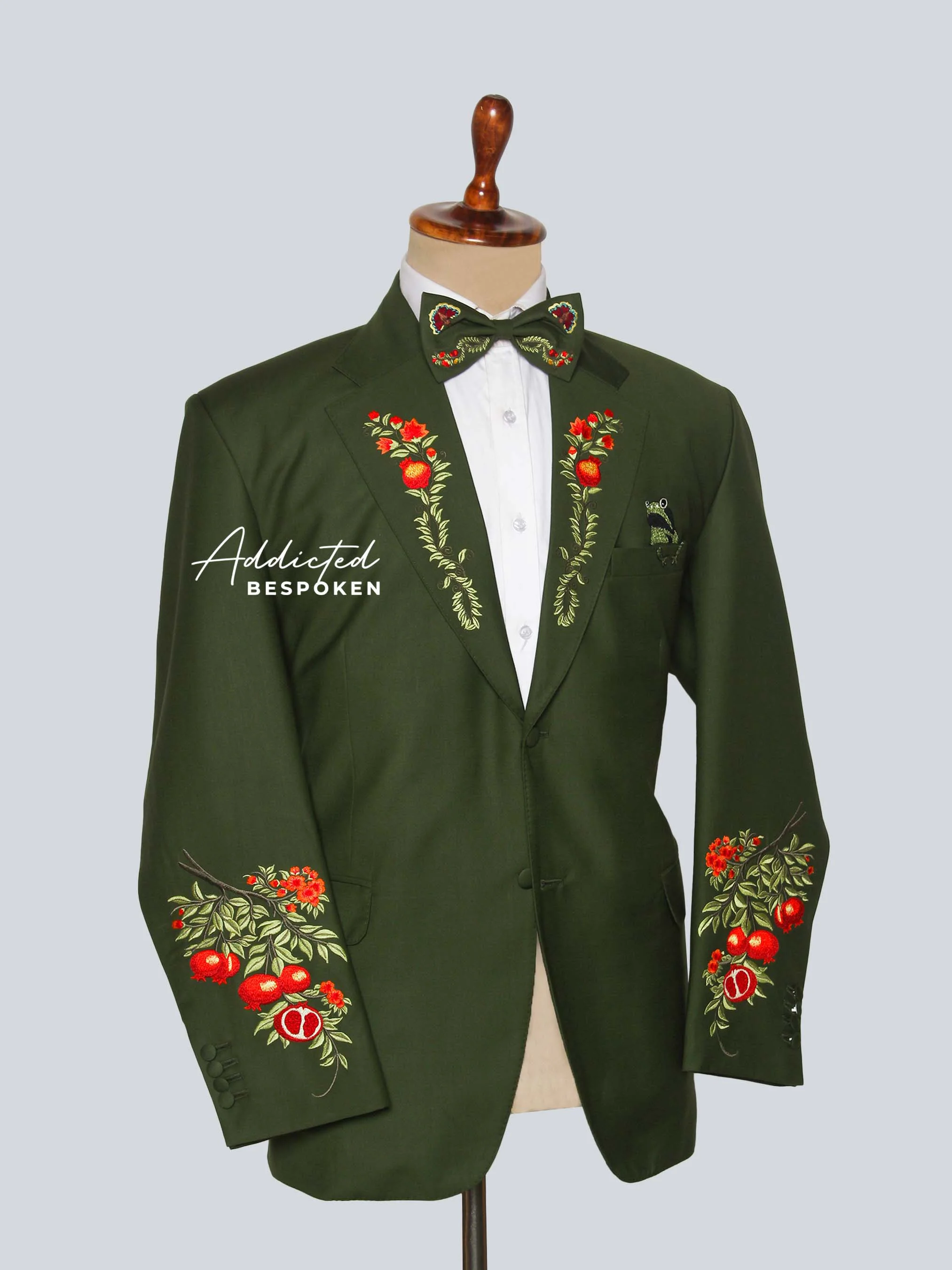 Bespoke Floral Embroidery Suit - Image 4
