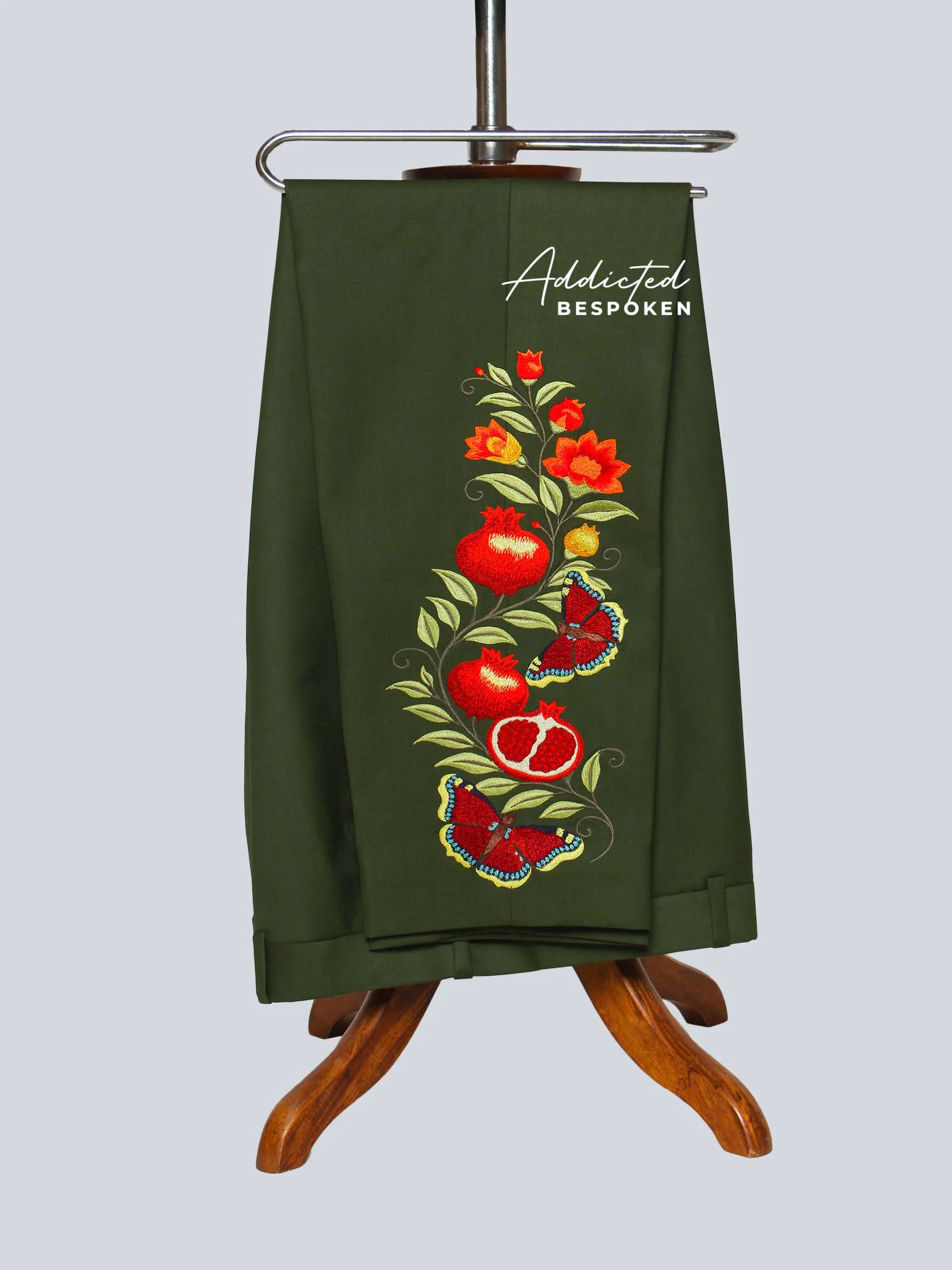 Bespoke Floral Embroidery Suit - Image 7