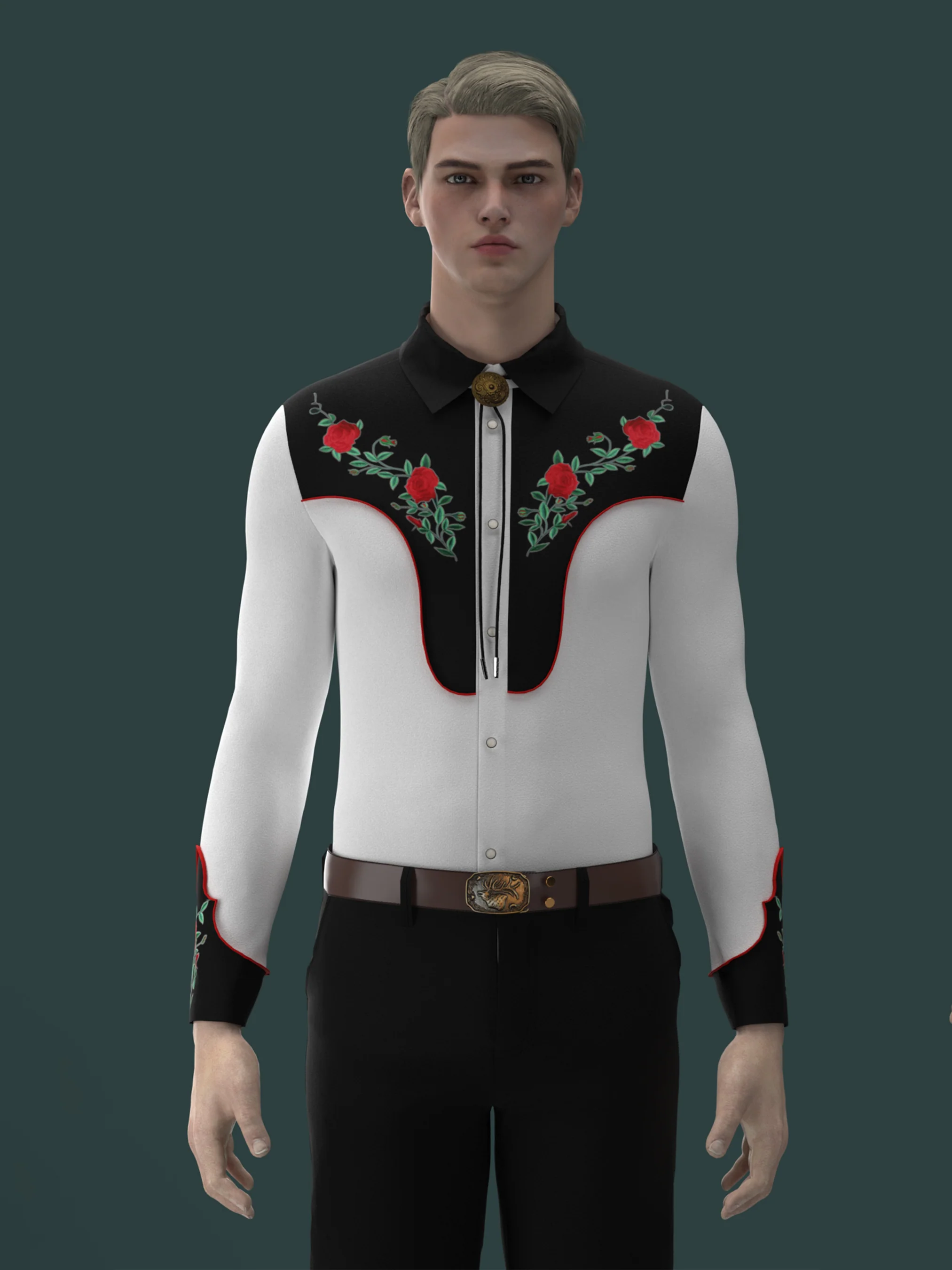 Bespoke Rose Pattern Shirt