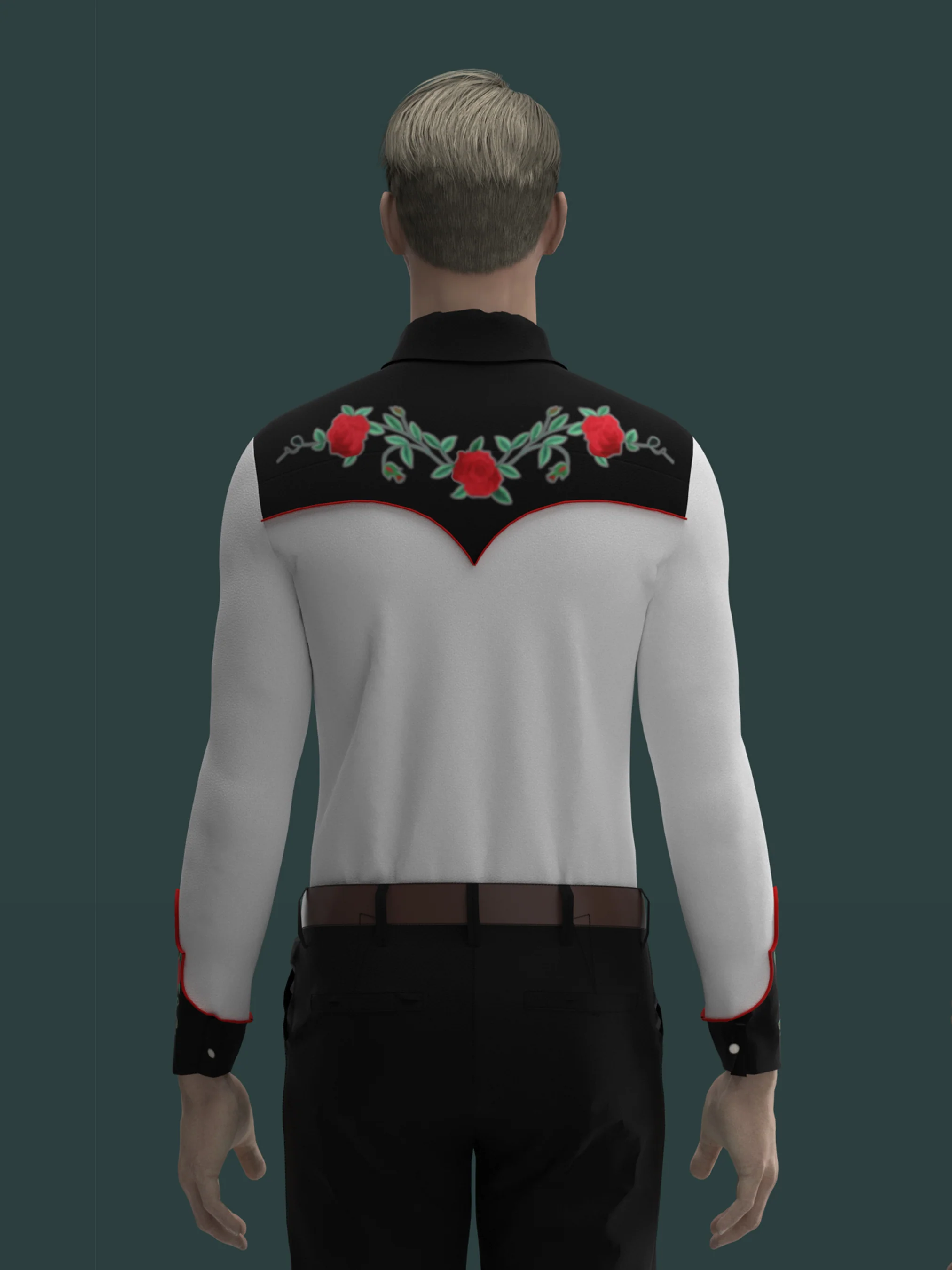 Bespoke Rose Pattern Shirt - Image 2