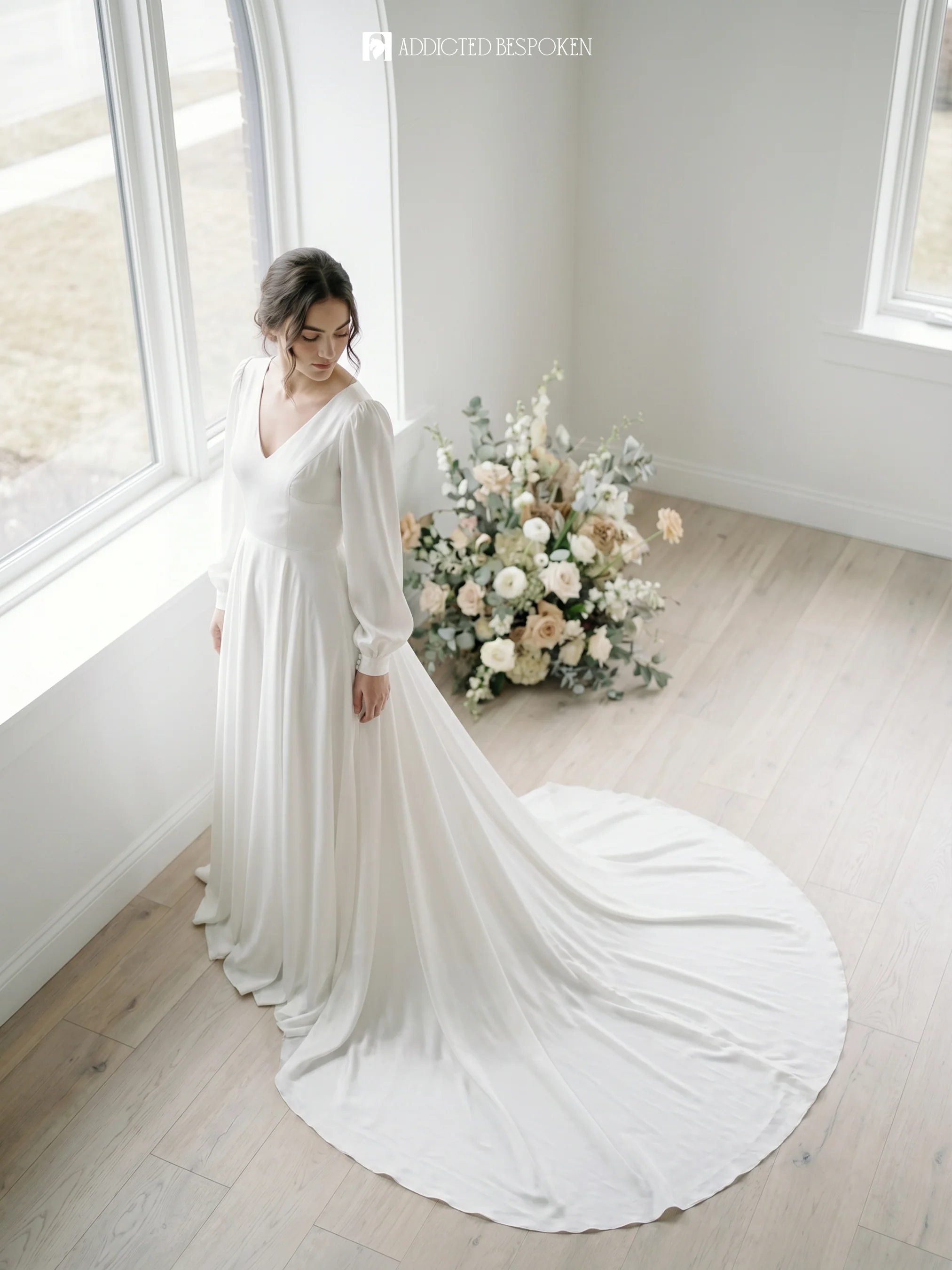 Bishop Sleeve Bridal Gown - Image 3