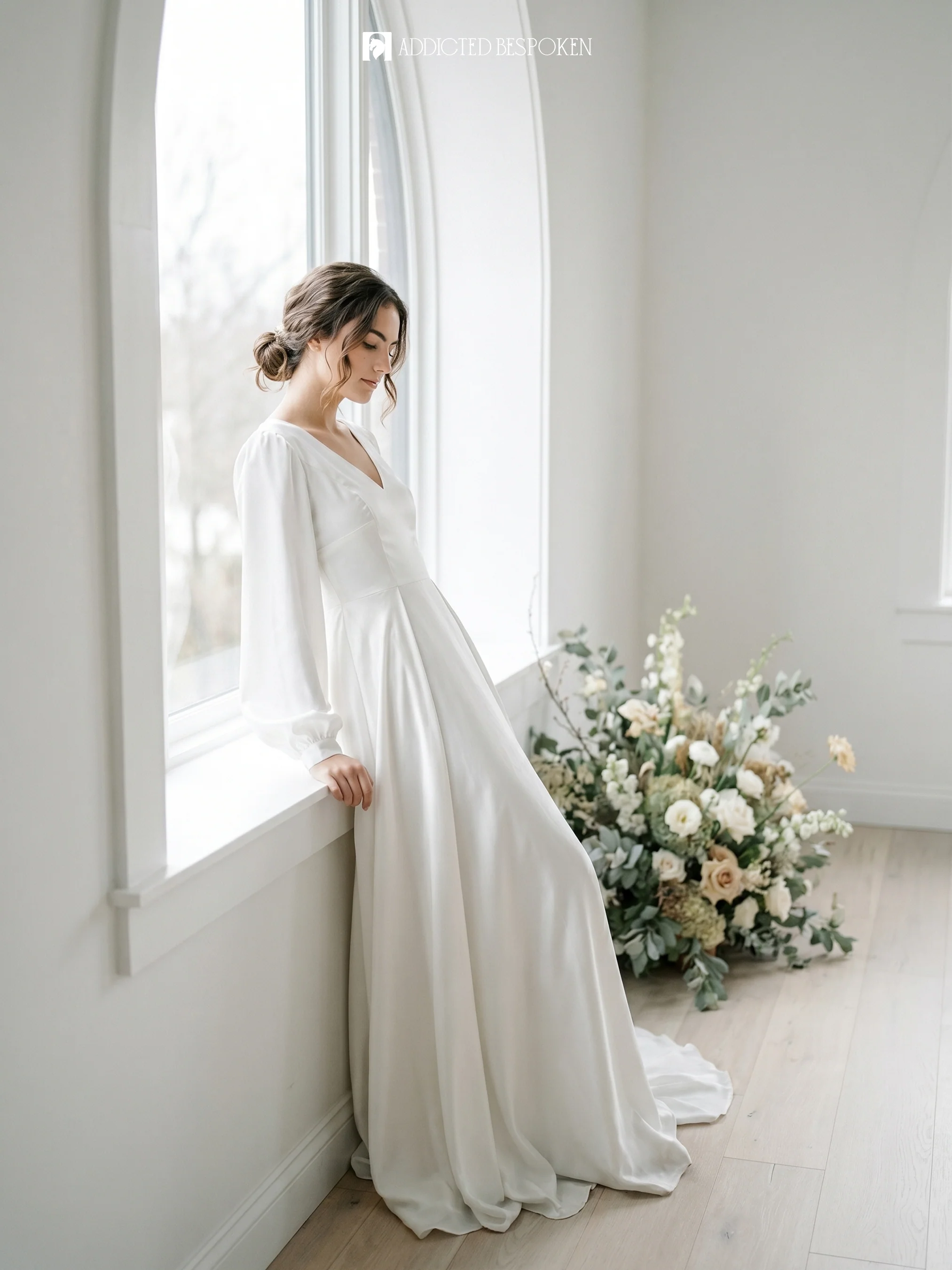 Bishop Sleeve Bridal Gown - Image 4