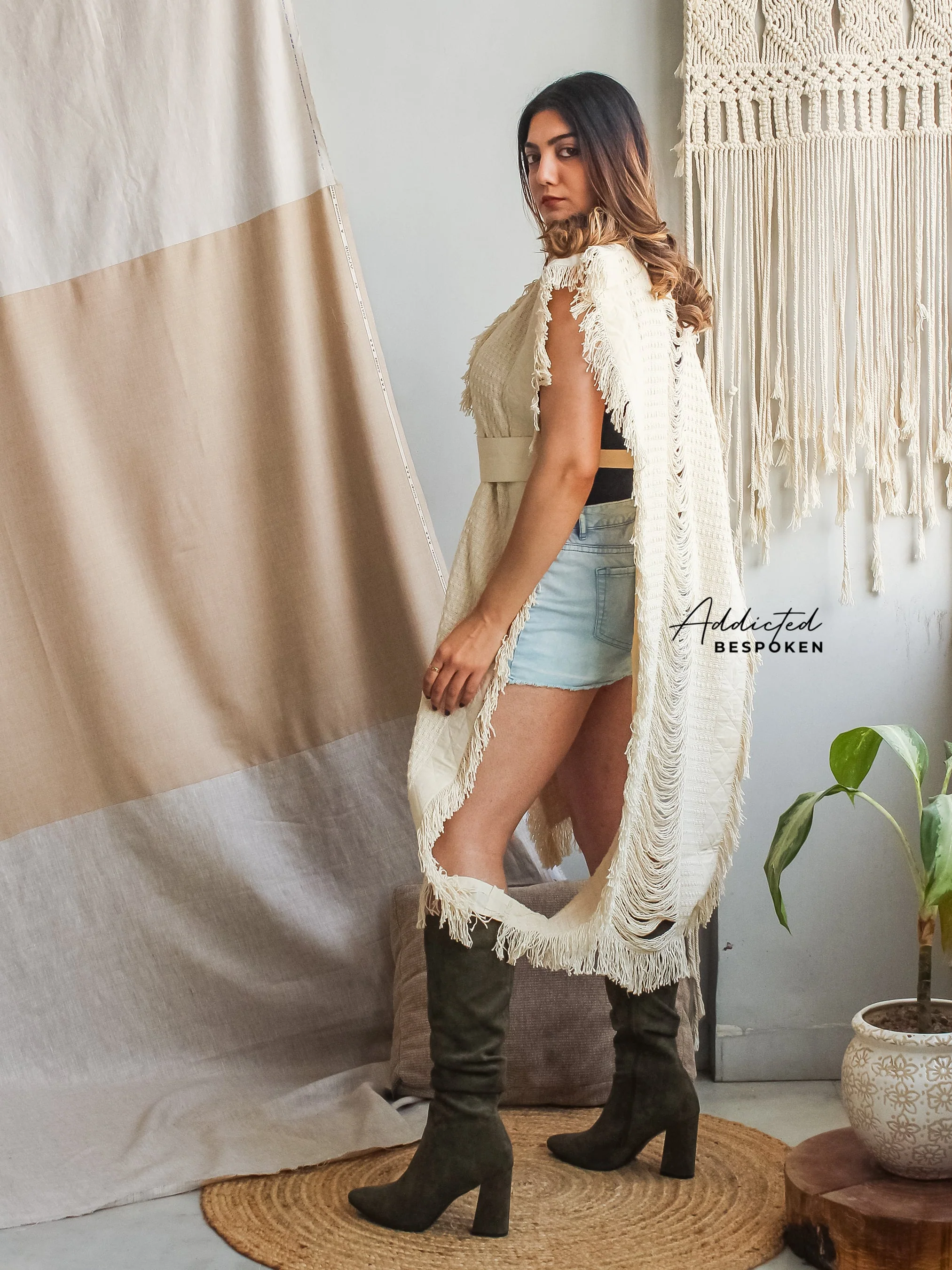 Boho Chic Belted Poncho (CLS) - Image 4