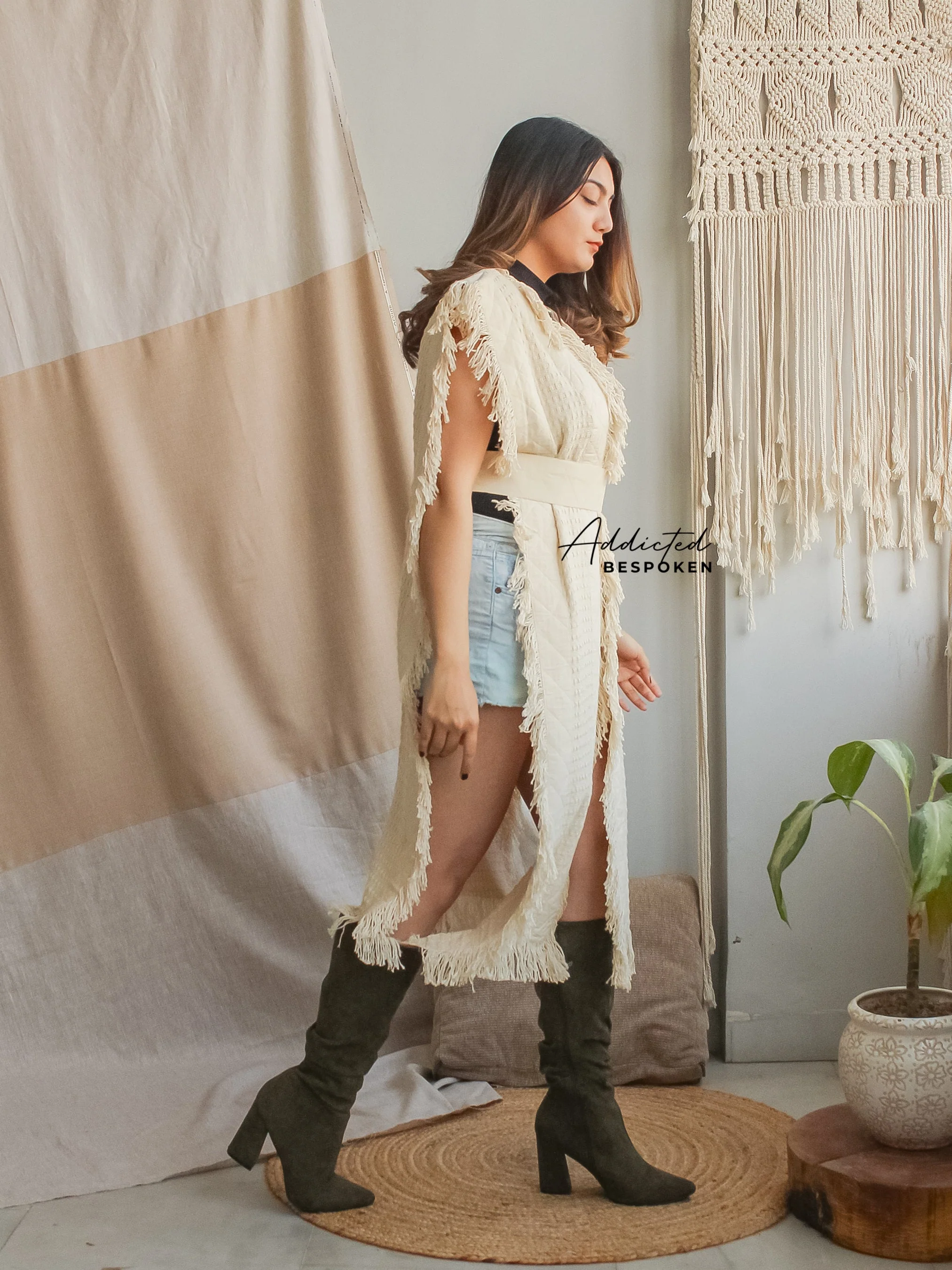 Boho Chic Belted Poncho (CLS) - Image 6