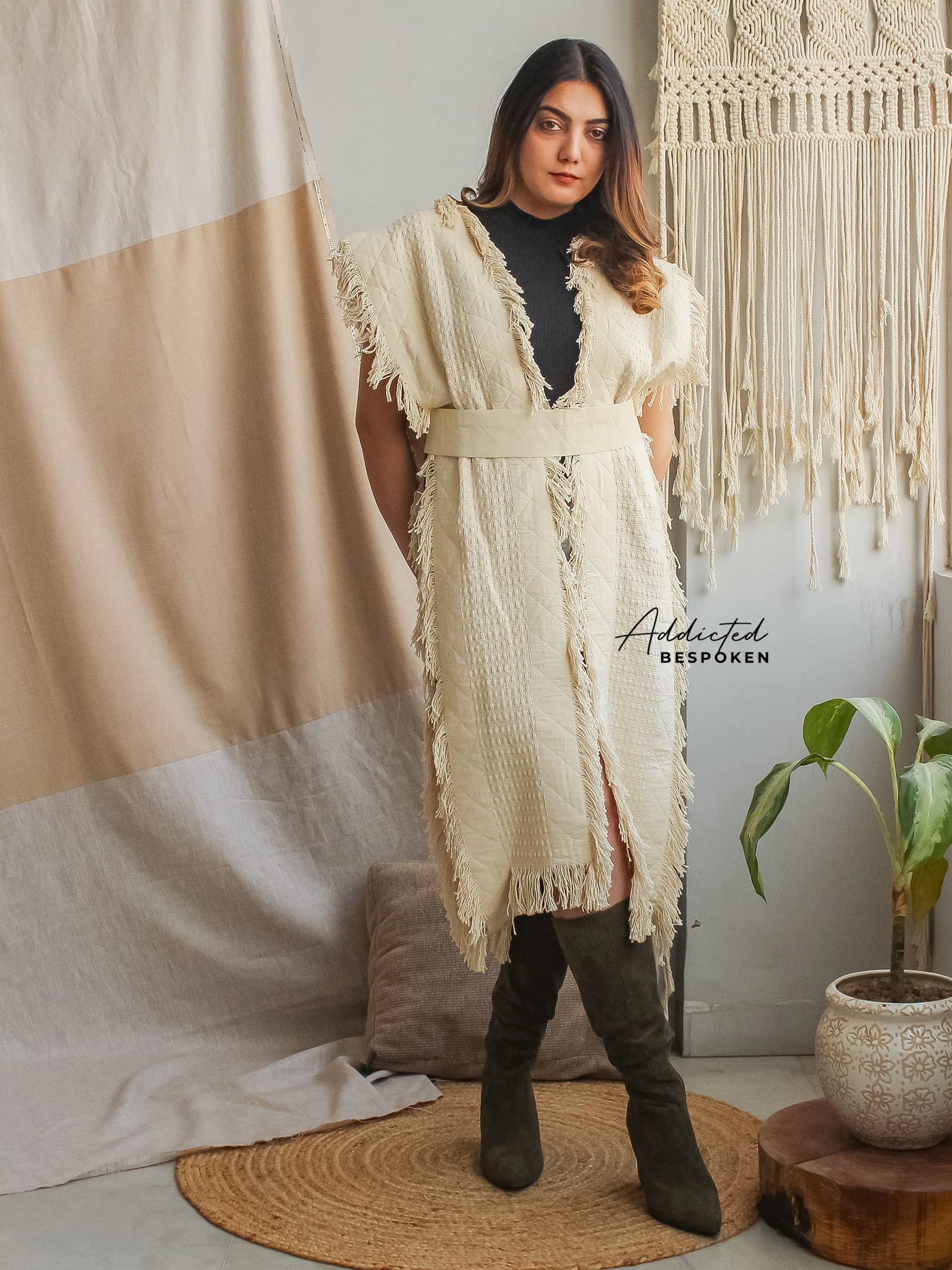 Boho Chic Belted Poncho (CLS) - Image 7