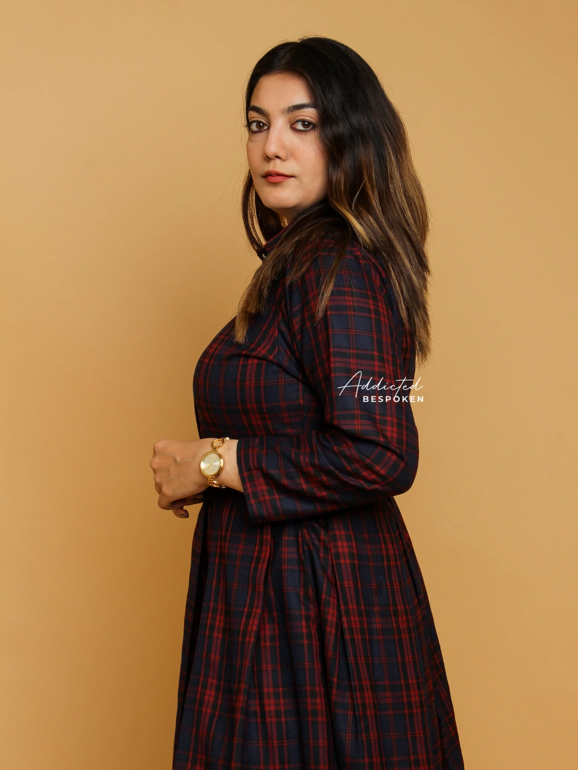 Bold Patterned Check Dress - Image 6