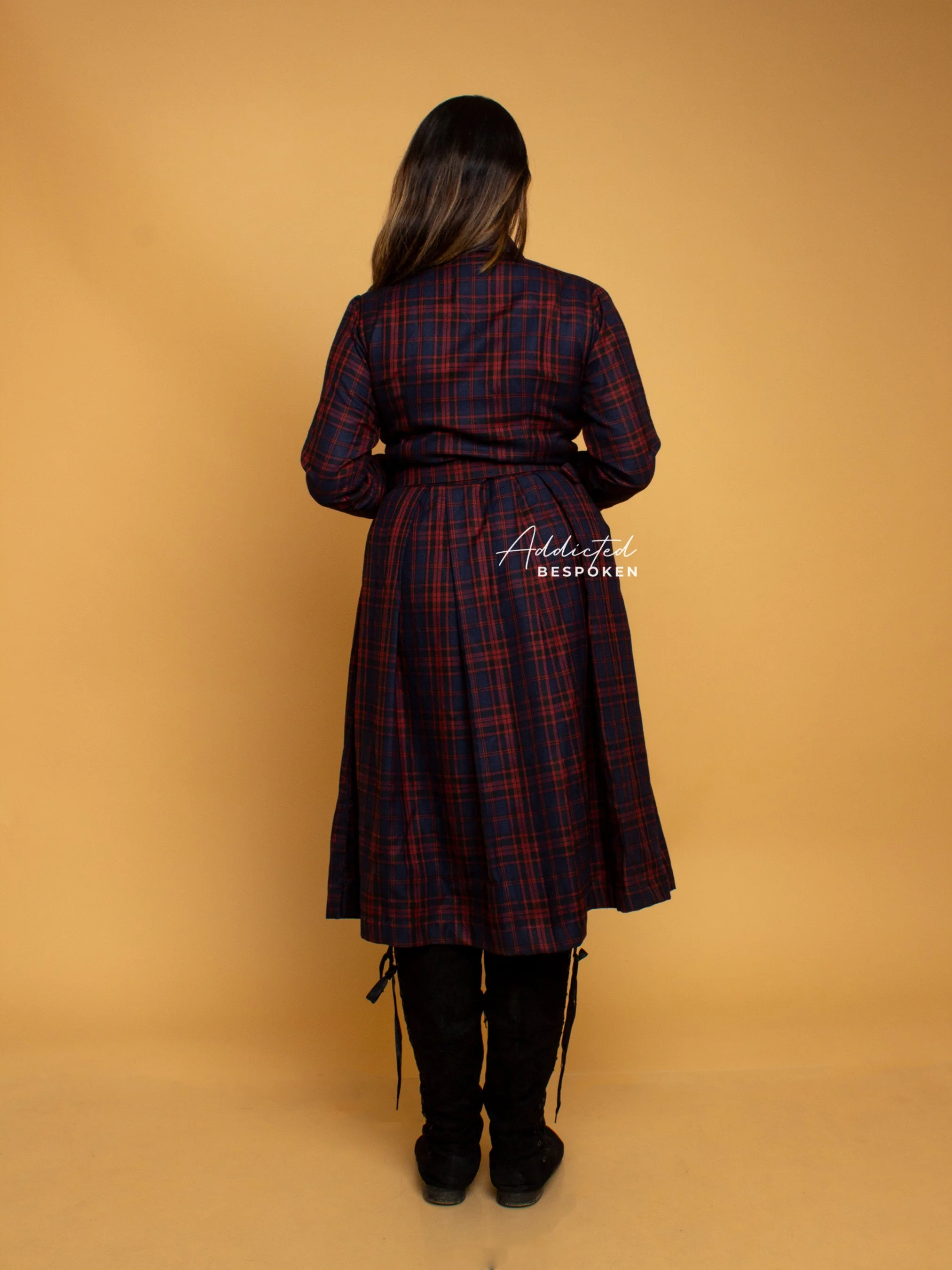 Bold Patterned Check Dress - Image 7