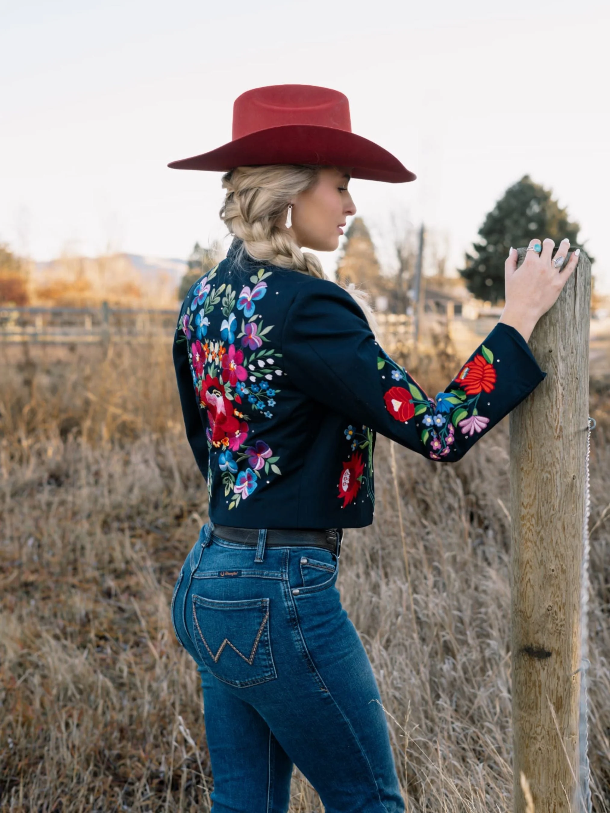 Botanical Embroidered Jacket - Image 7