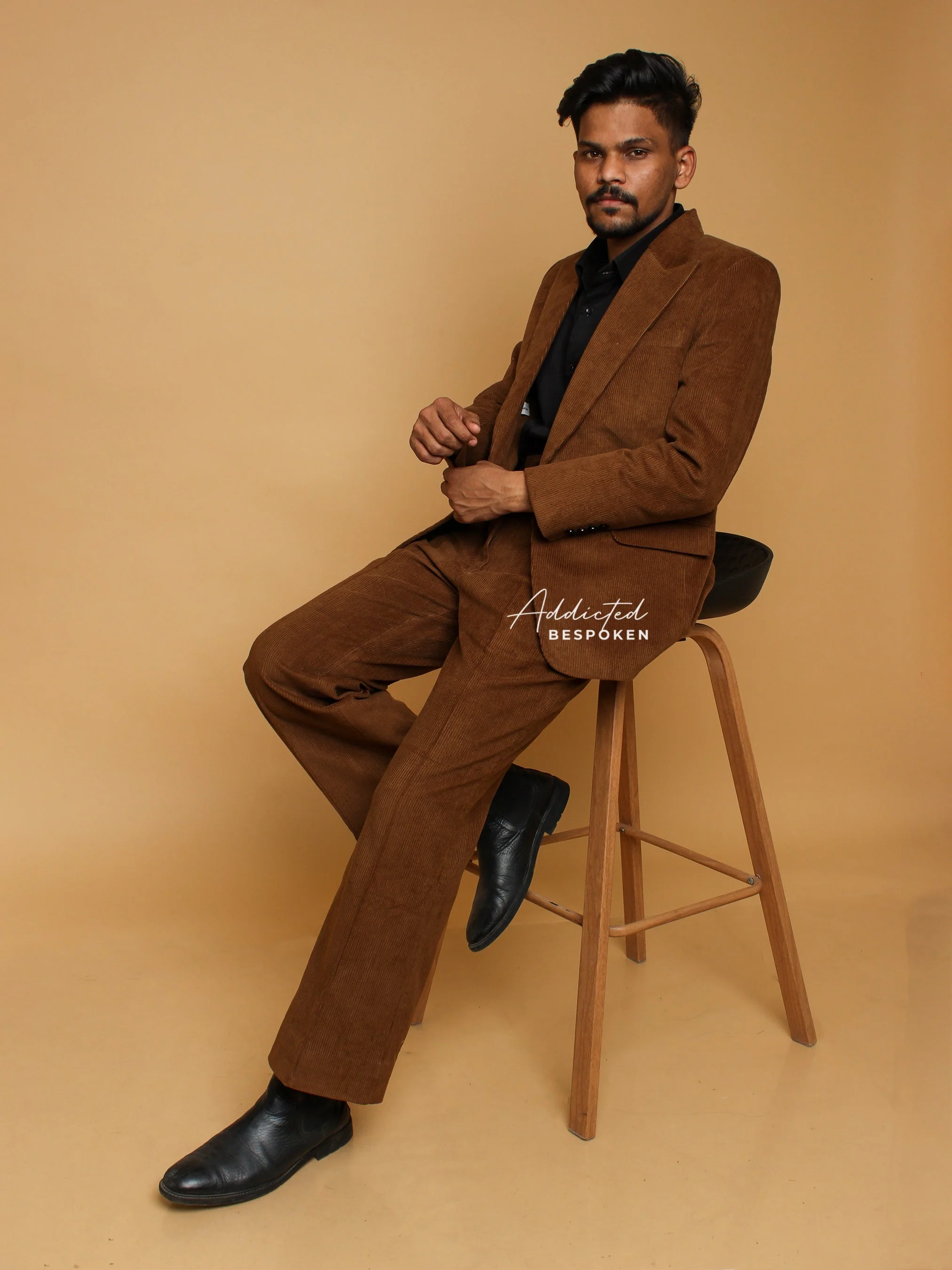 Formal Corduroy Pocket Pantsuit - Image 2