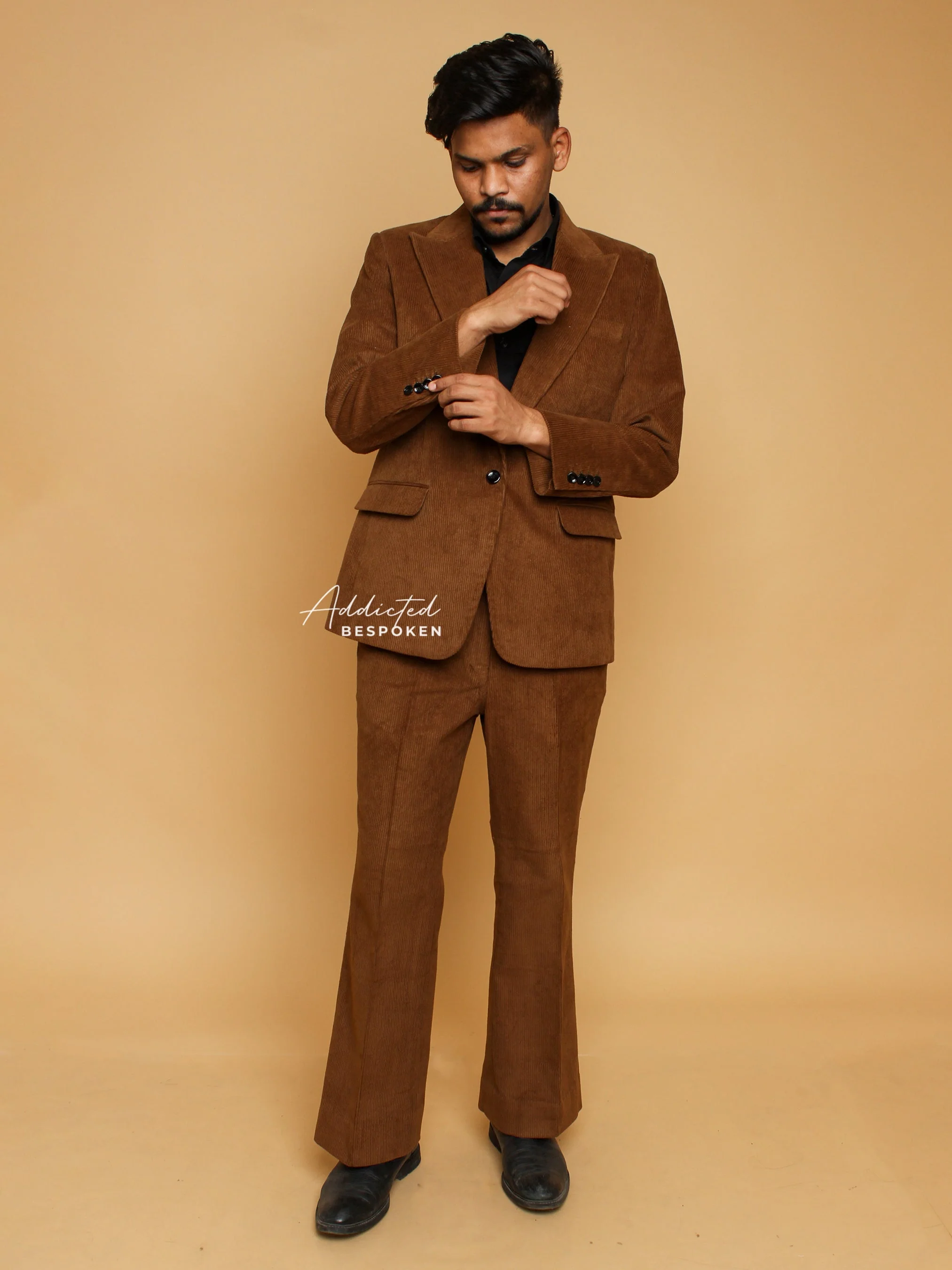 Formal Corduroy Pocket Pantsuit - Image 4