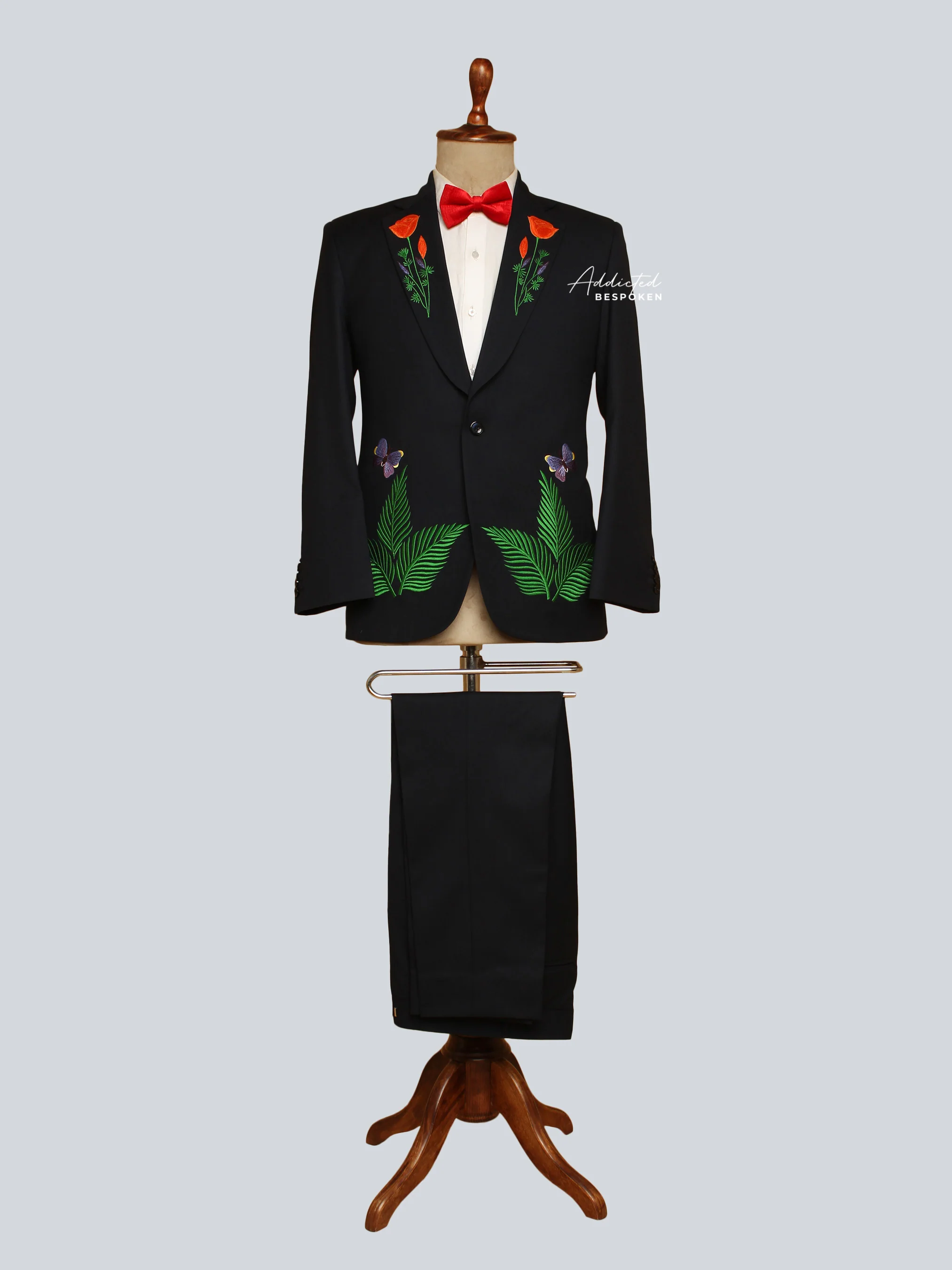 Butterfly & Floral Embroidered Suit - Image 2