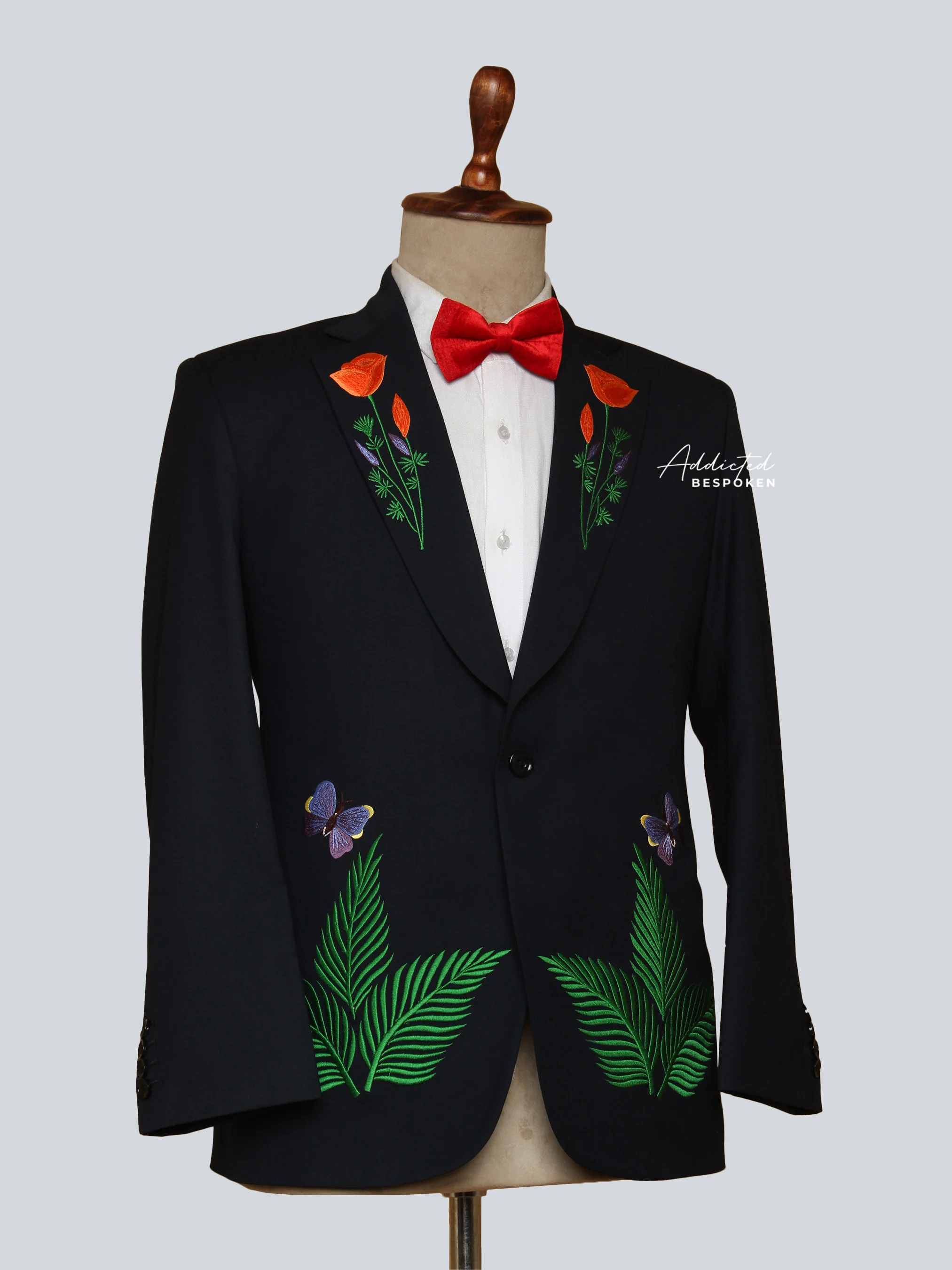 Butterfly & Floral Embroidered Suit - Image 3