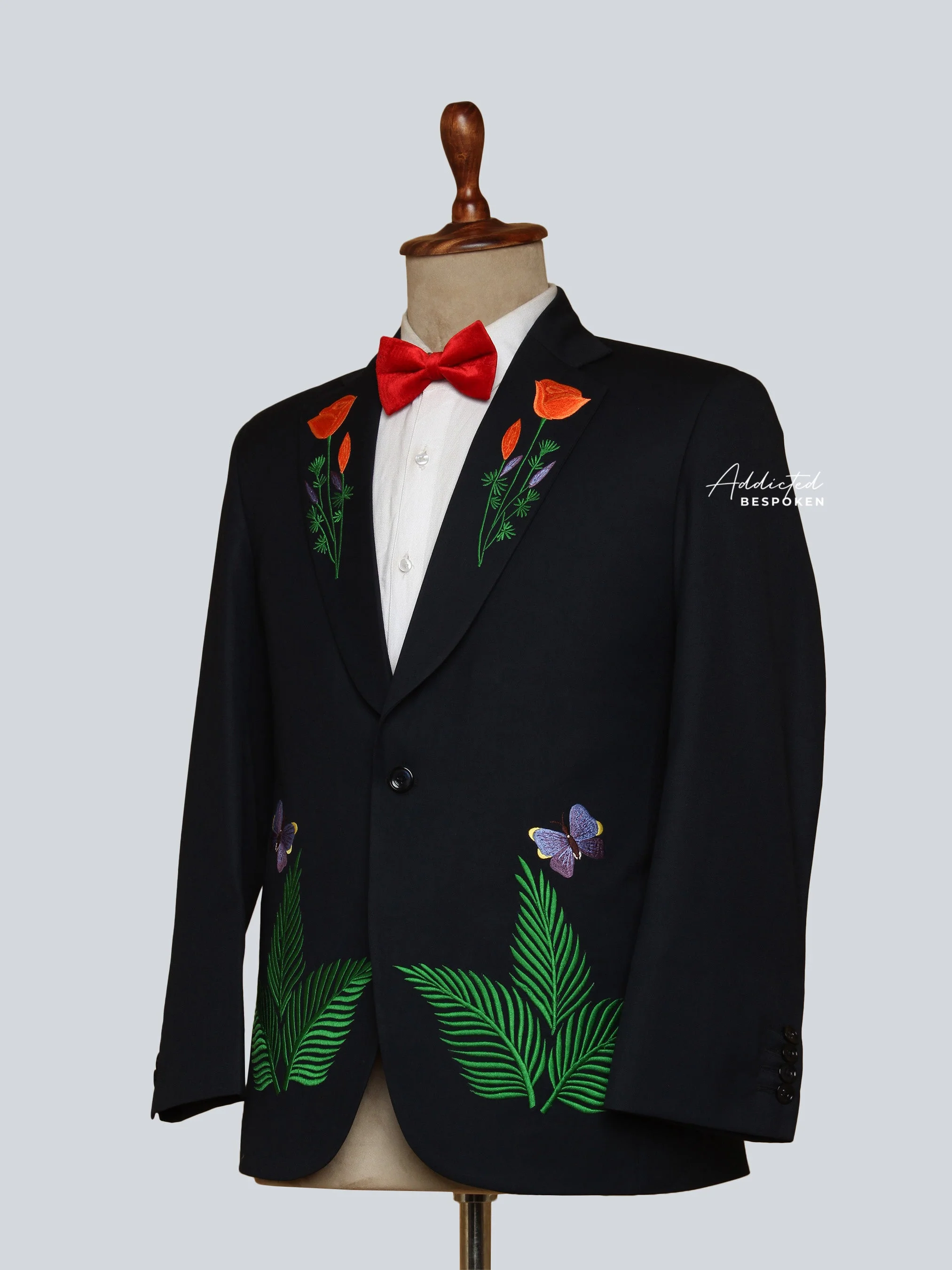 Butterfly & Floral Embroidered Suit - Image 4