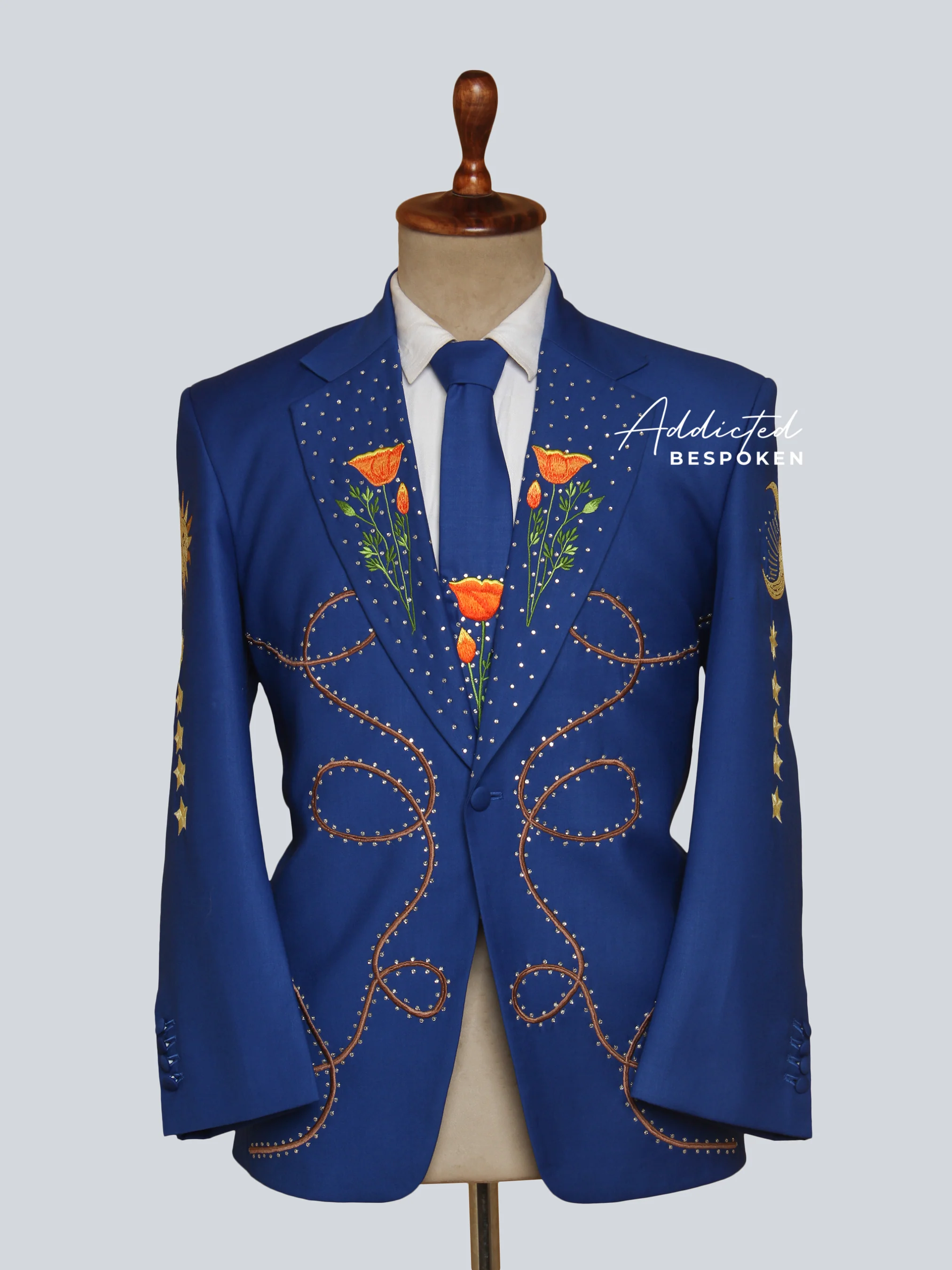 Cactus Bloom Embroidered Suit