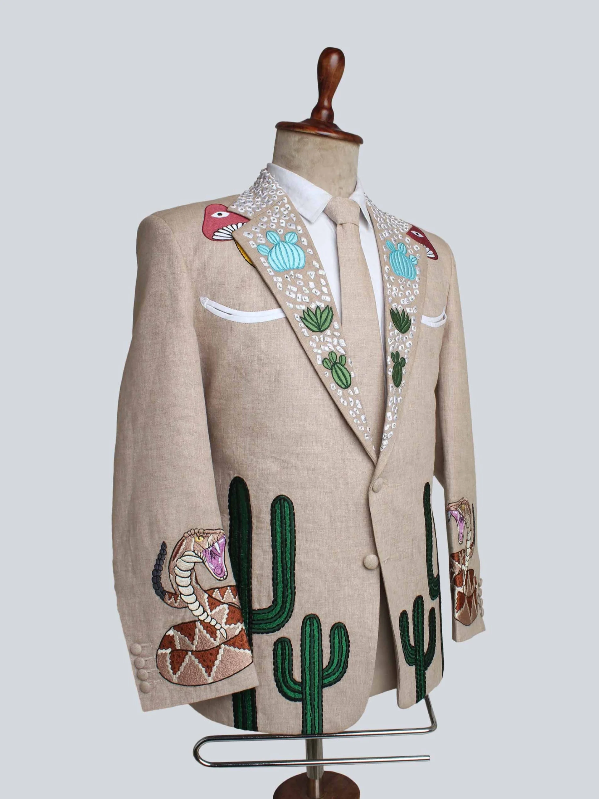 Cactus & Snake Embroidered Western Suit - Image 10