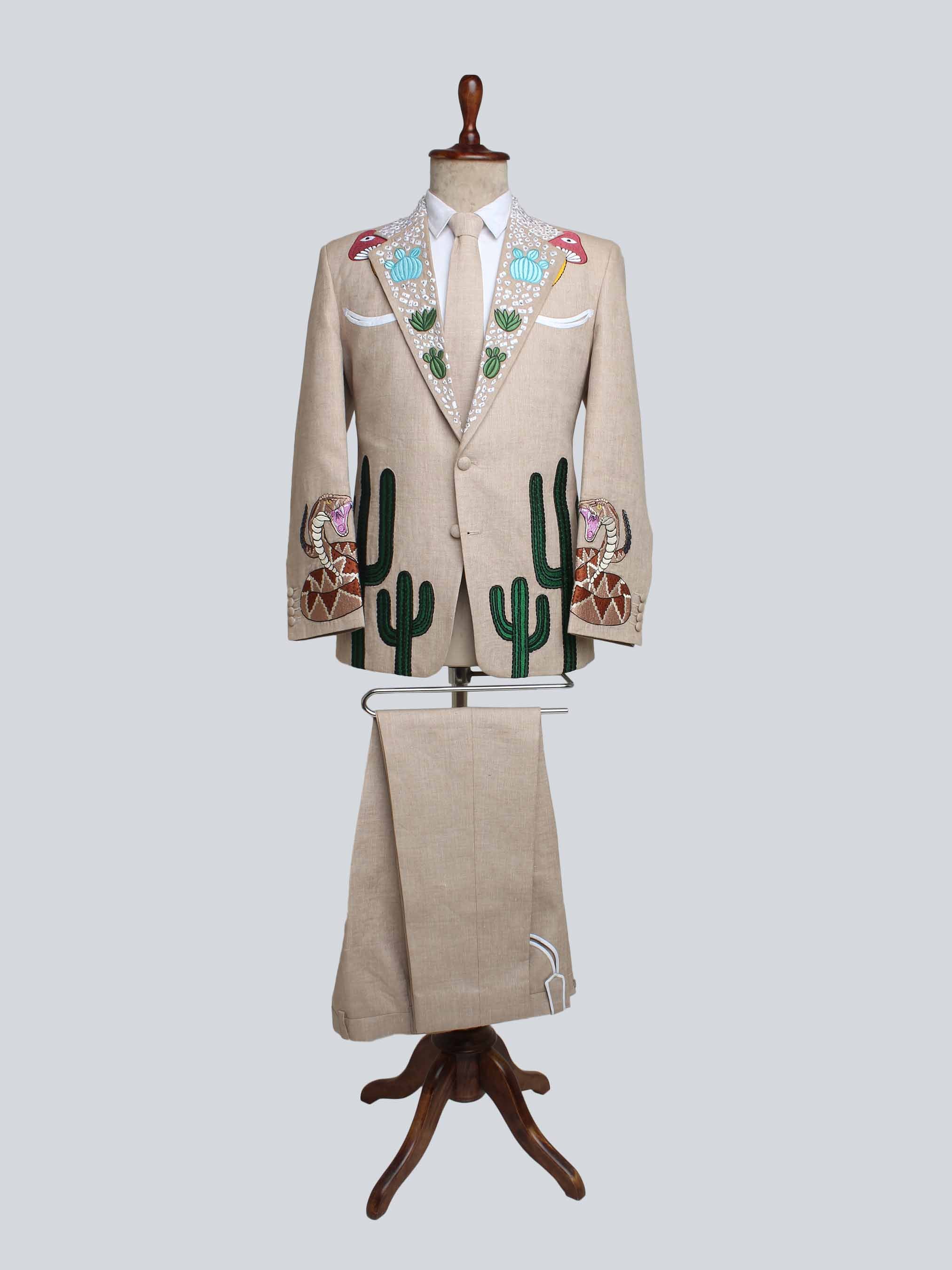 Cactus & Snake Embroidered Western Suit - Image 2