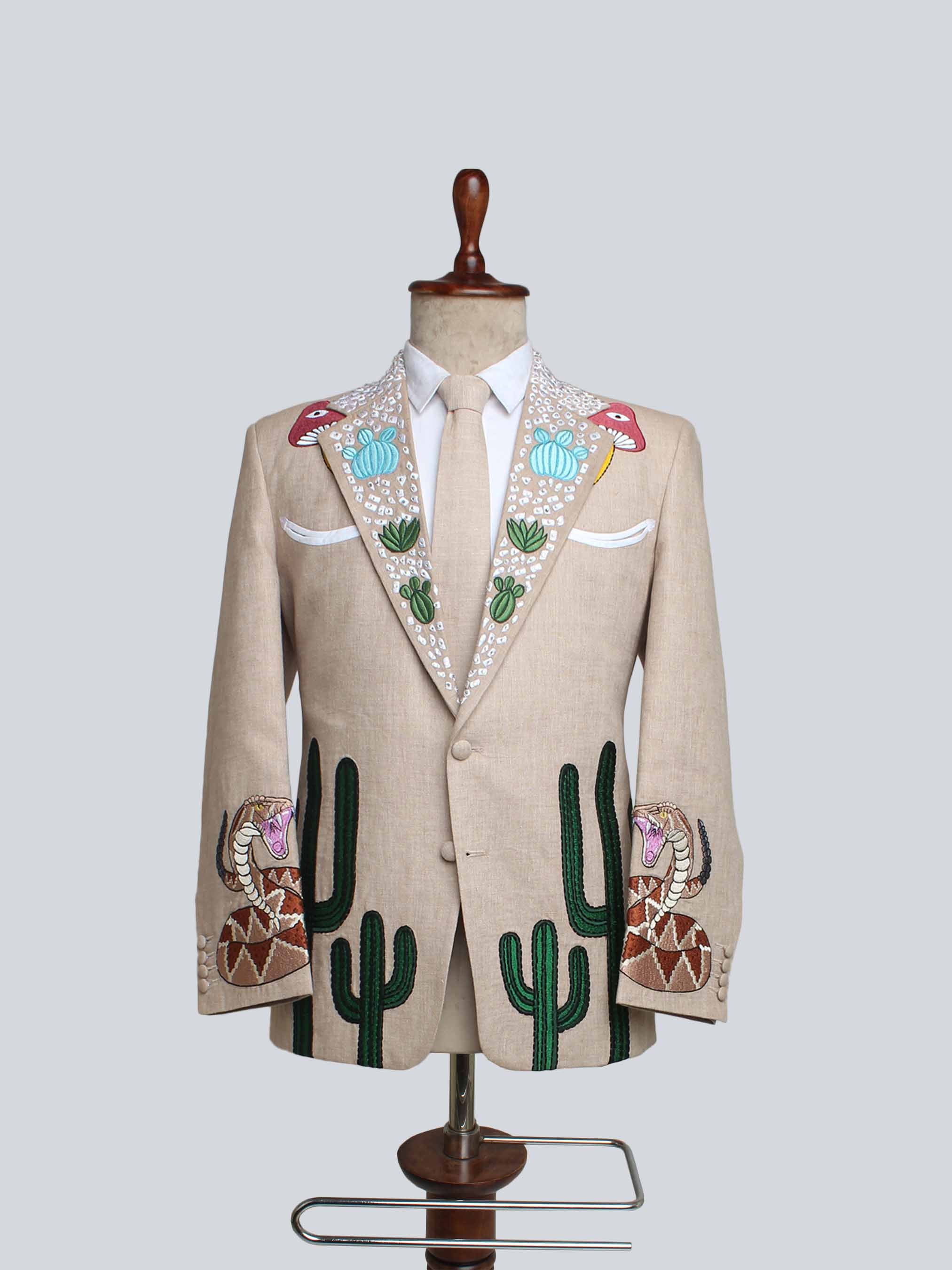 Cactus & Snake Embroidered Western Suit - Image 3