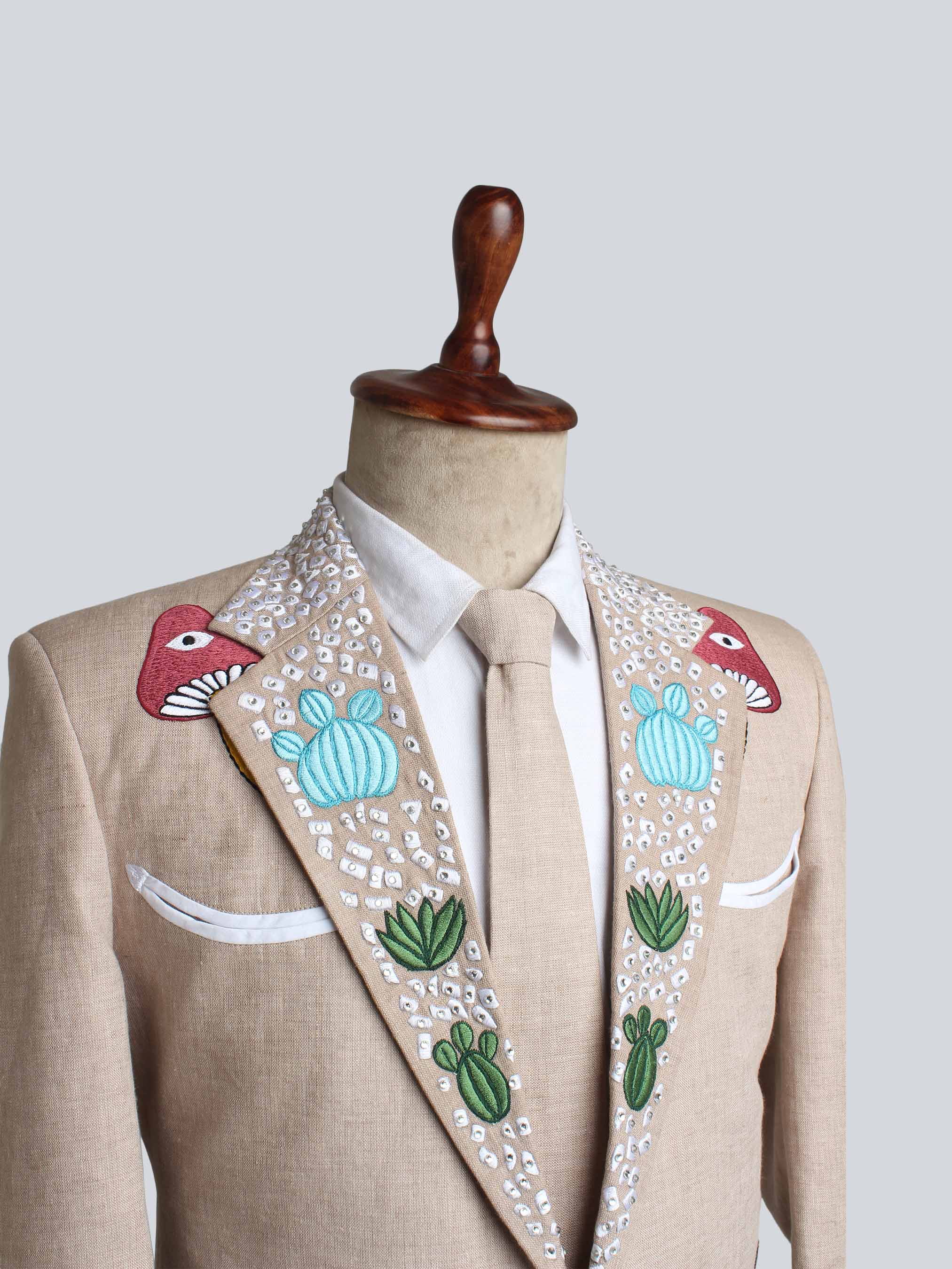Cactus & Snake Embroidered Western Suit - Image 5