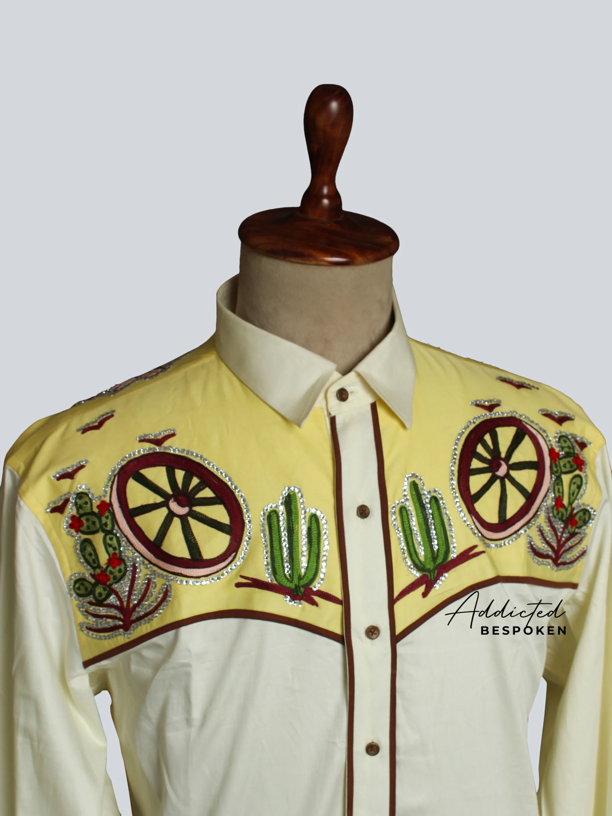 Cactus & Wheel Embroidered Shirt - Image 2