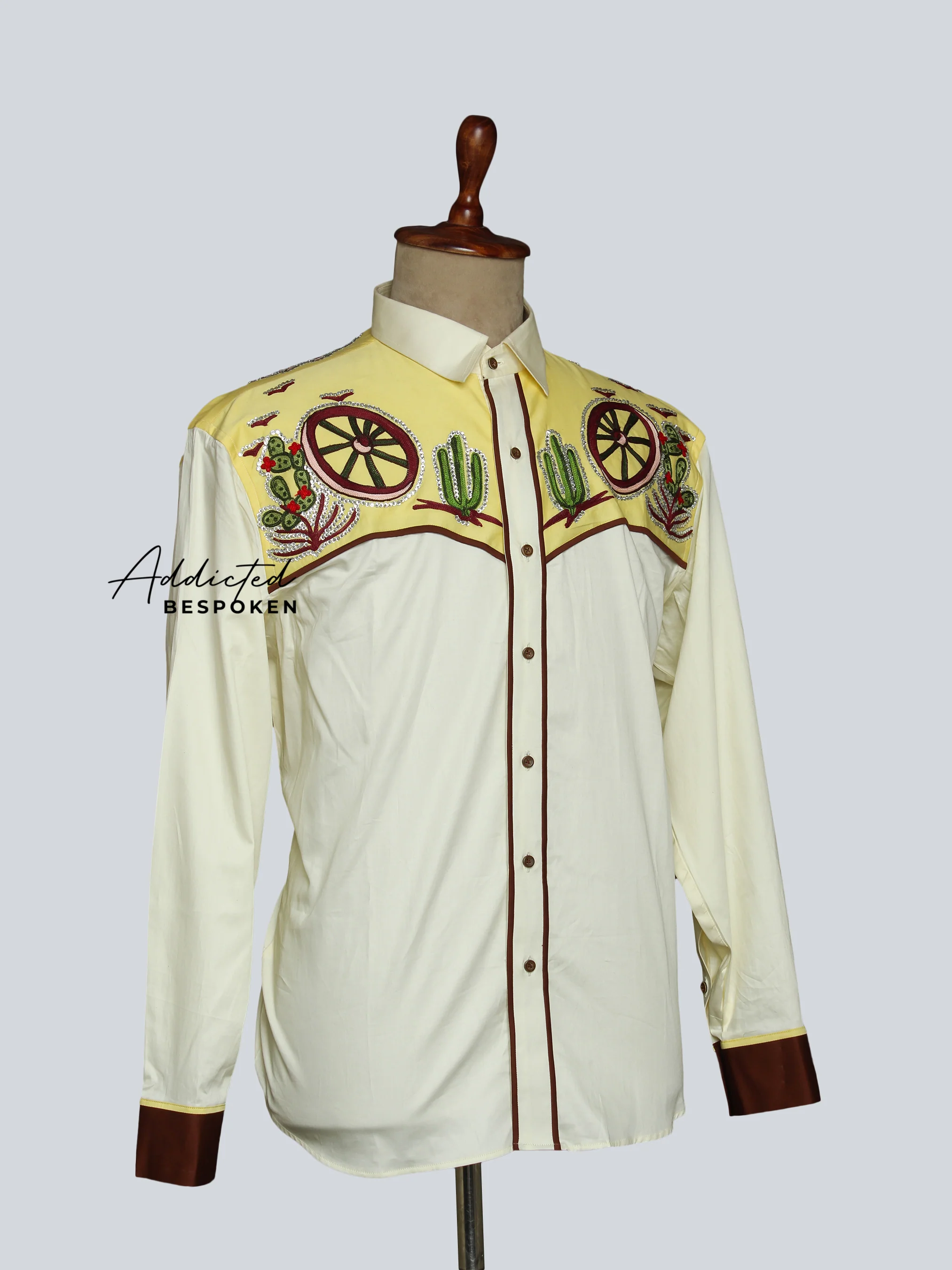Cactus & Wheel Embroidered Shirt - Image 4