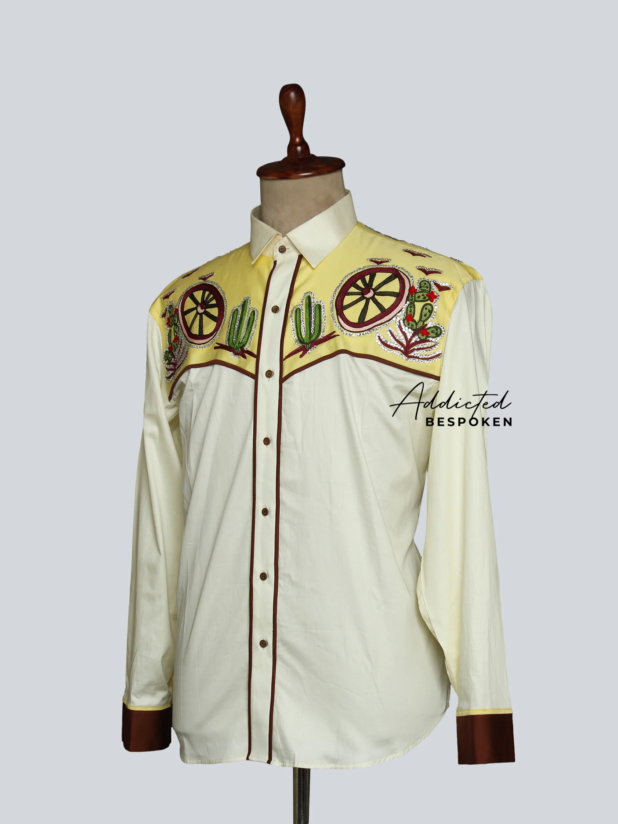 Cactus & Wheel Embroidered Shirt - Image 5