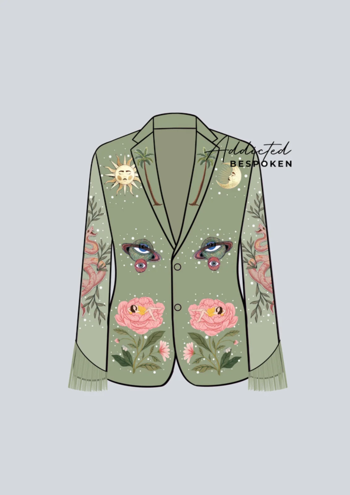 Celestial Garden Embroidered Ensemble - Image 2