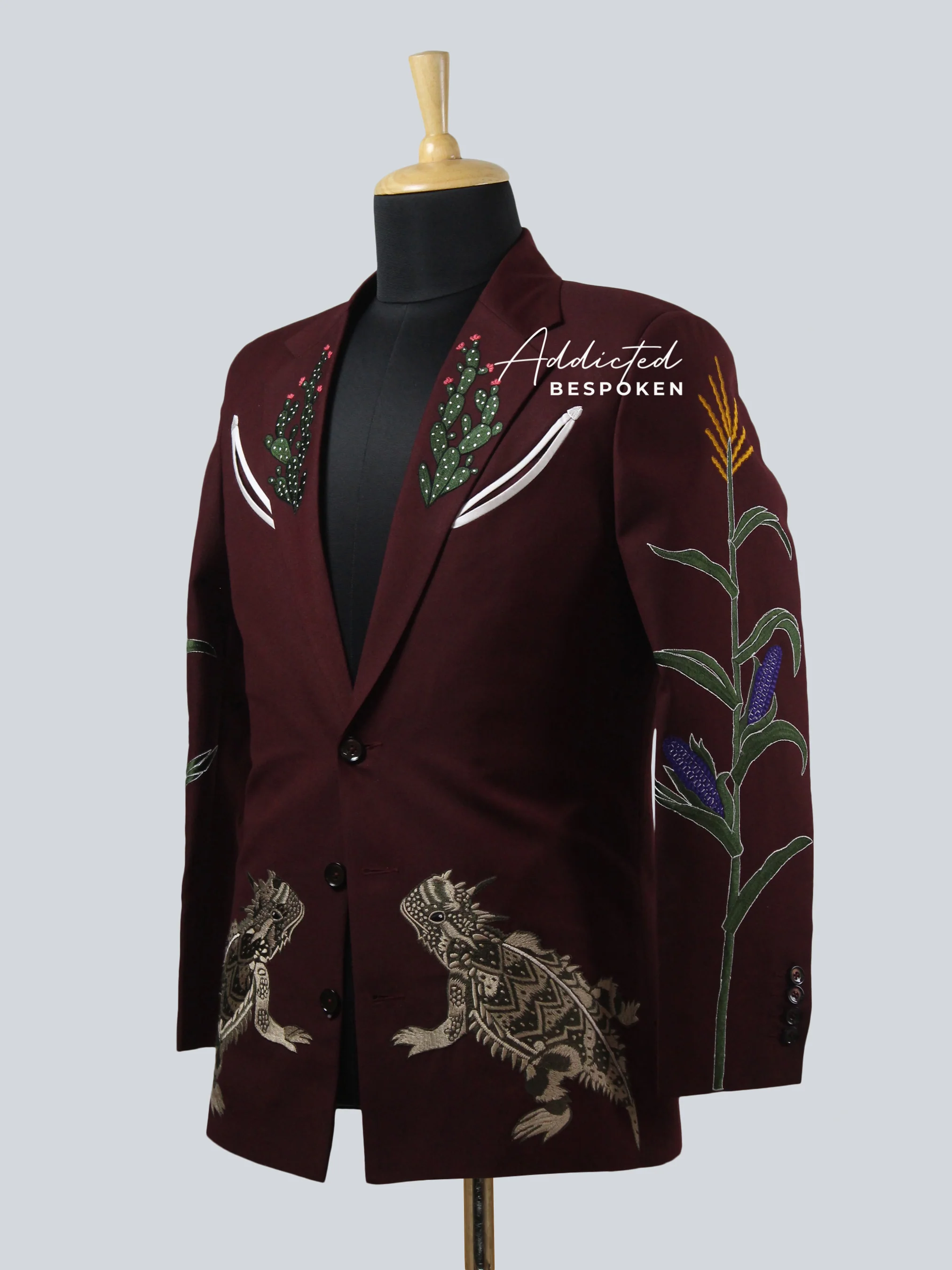 Chic Western Crimson Suit - Image 3