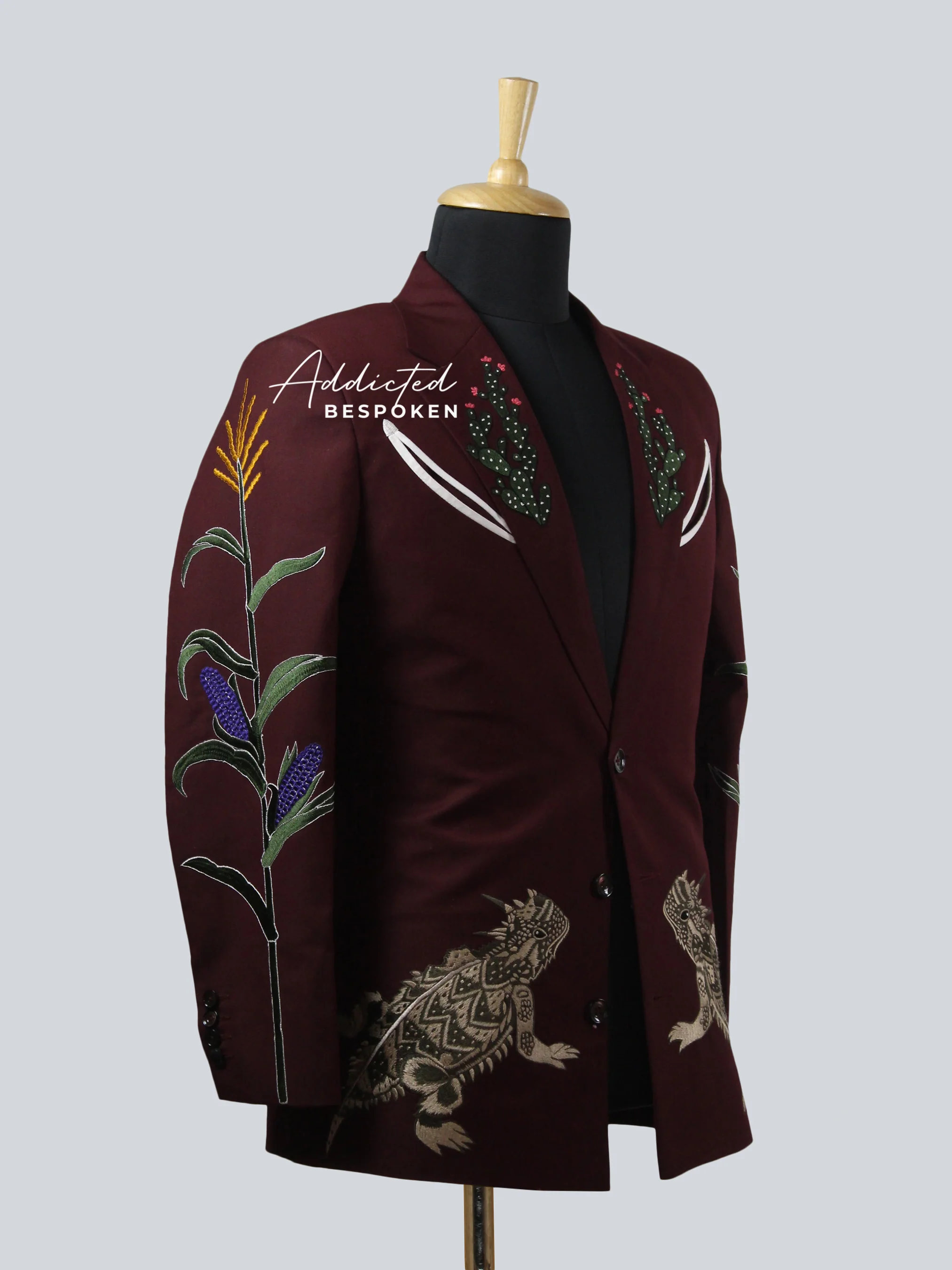 Chic Western Crimson Suit - Image 4