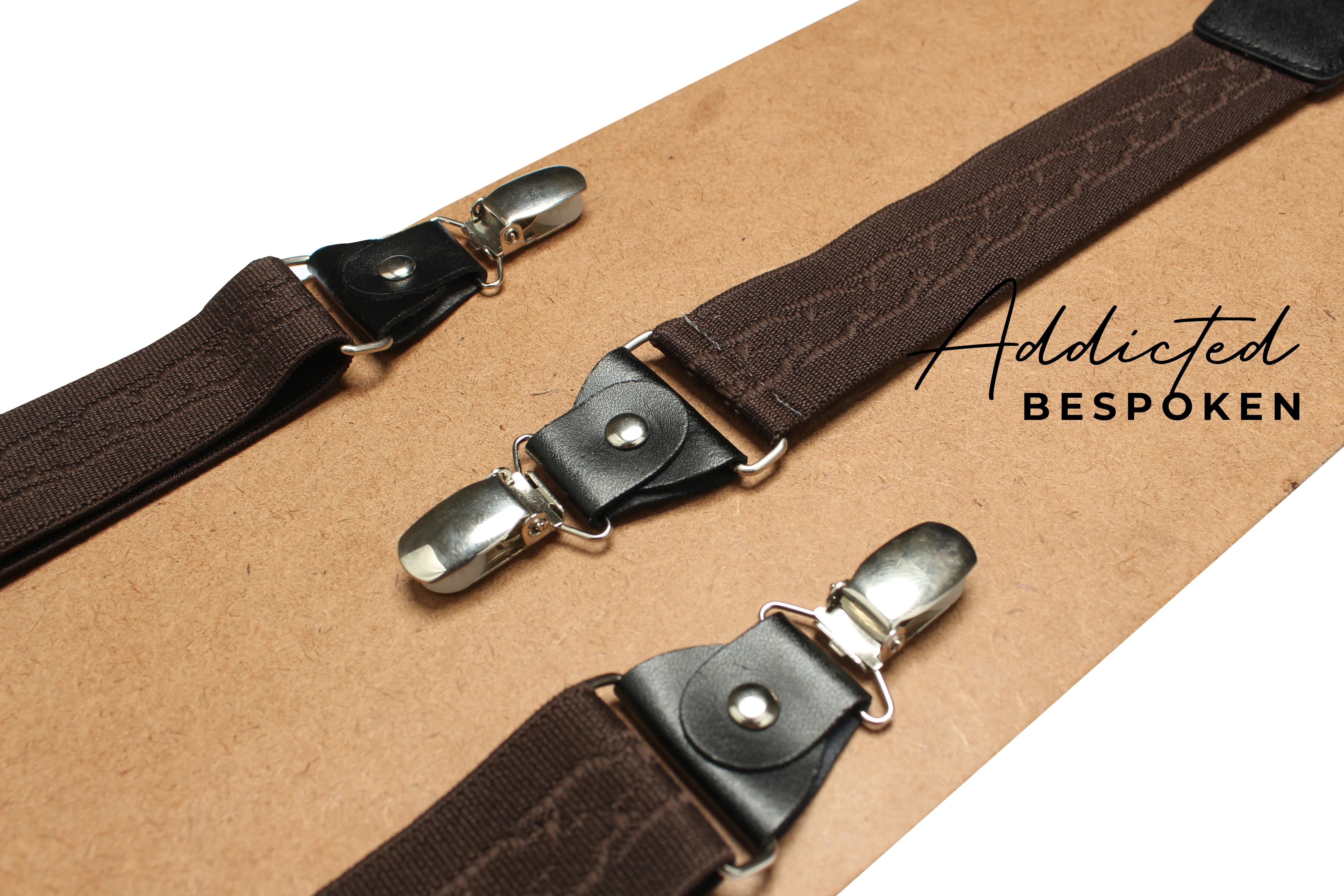 Classy Brown Elastic Suspenders - Image 3