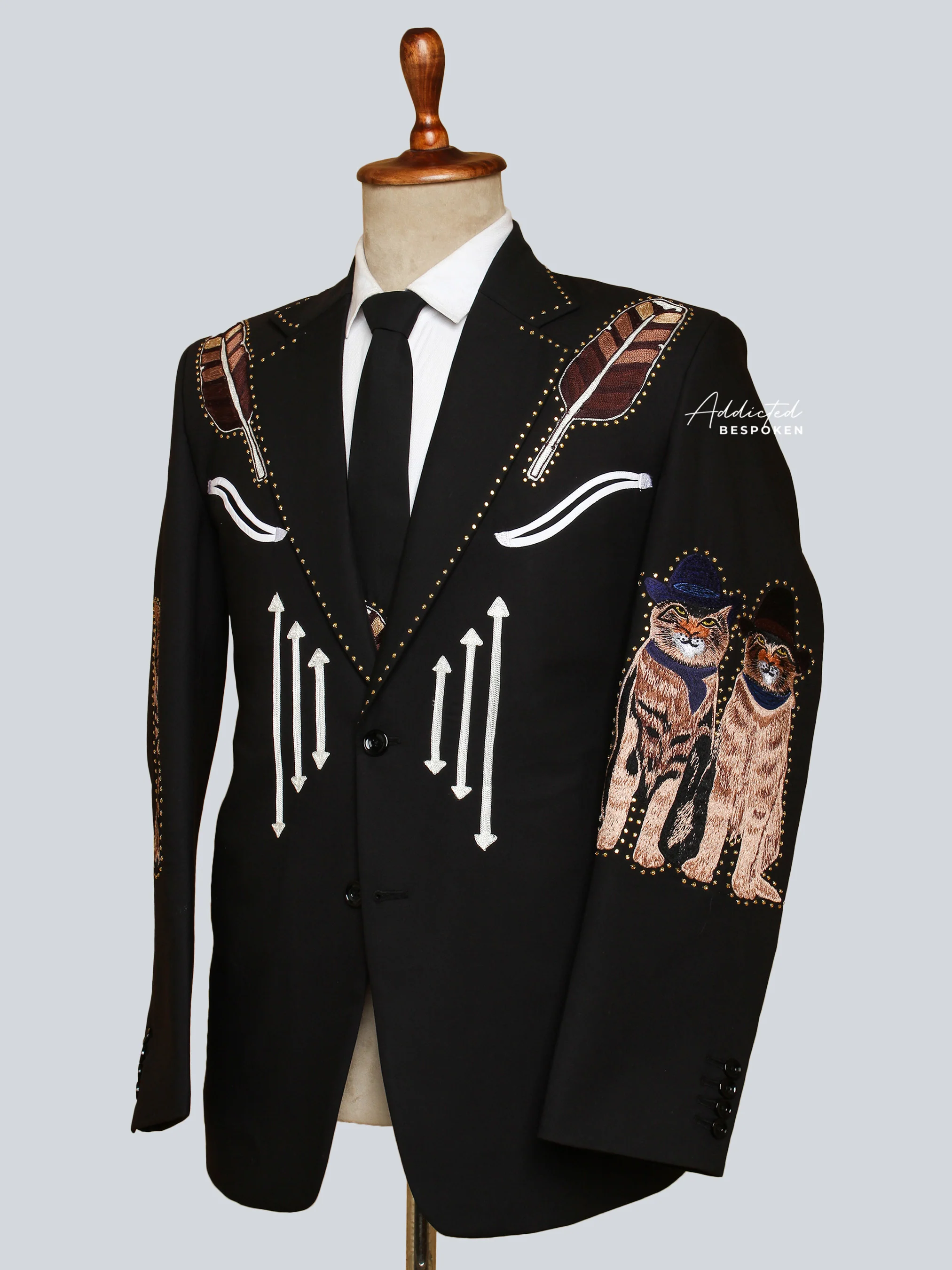 Cowboy Eagle Floral Rhinestone Suit - Image 3