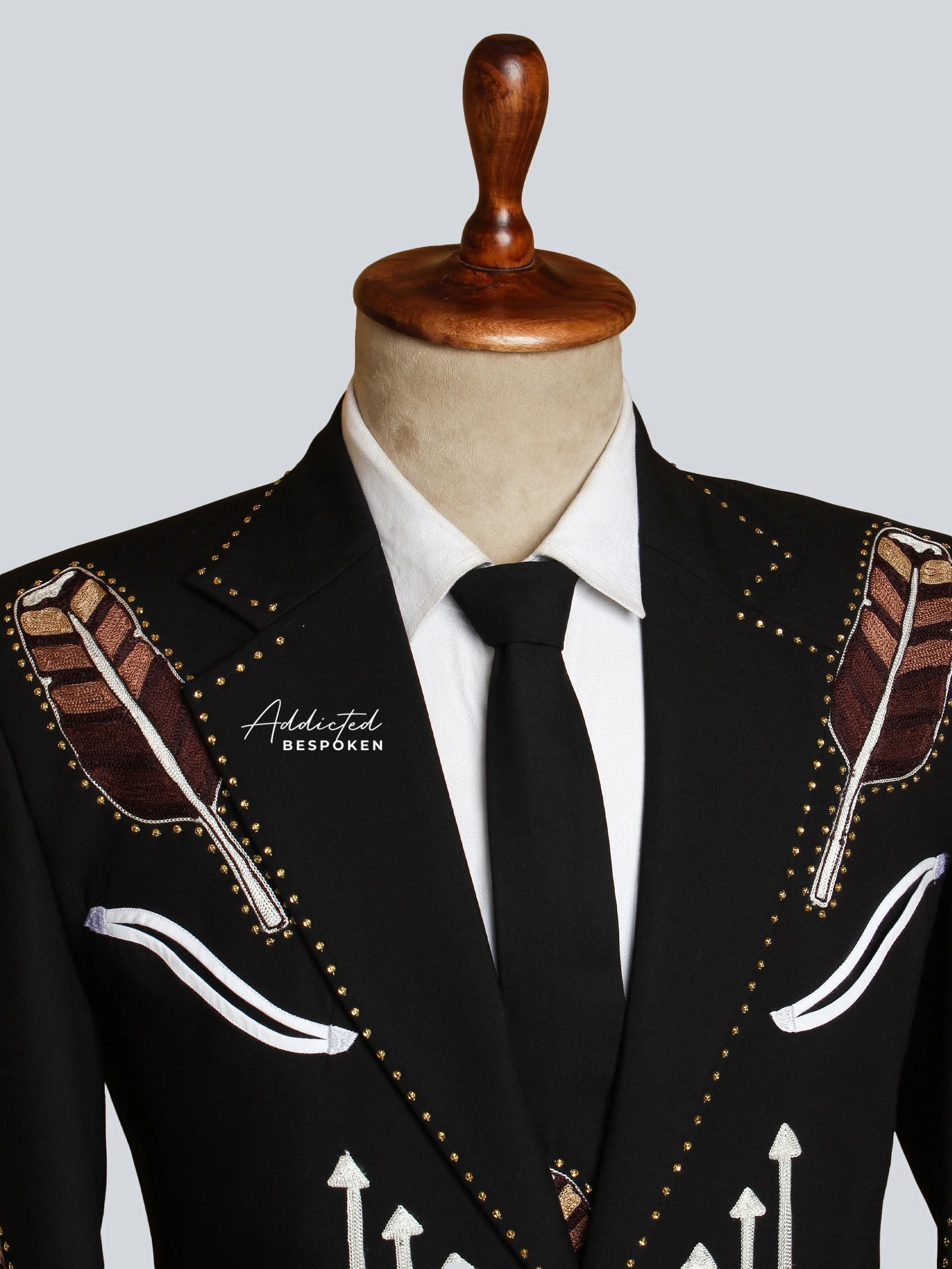 Cowboy Eagle Floral Rhinestone Suit - Image 4