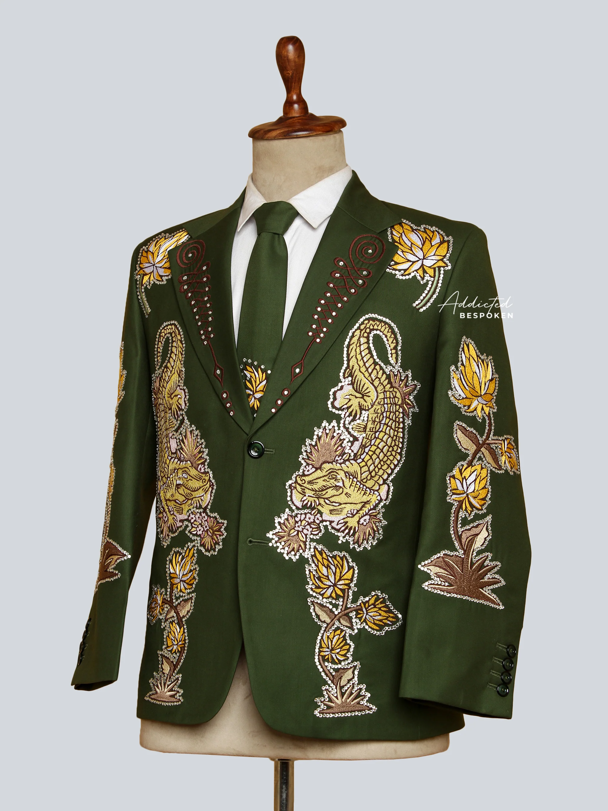 Crocodile Embellished Cowboy Suit - Image 3