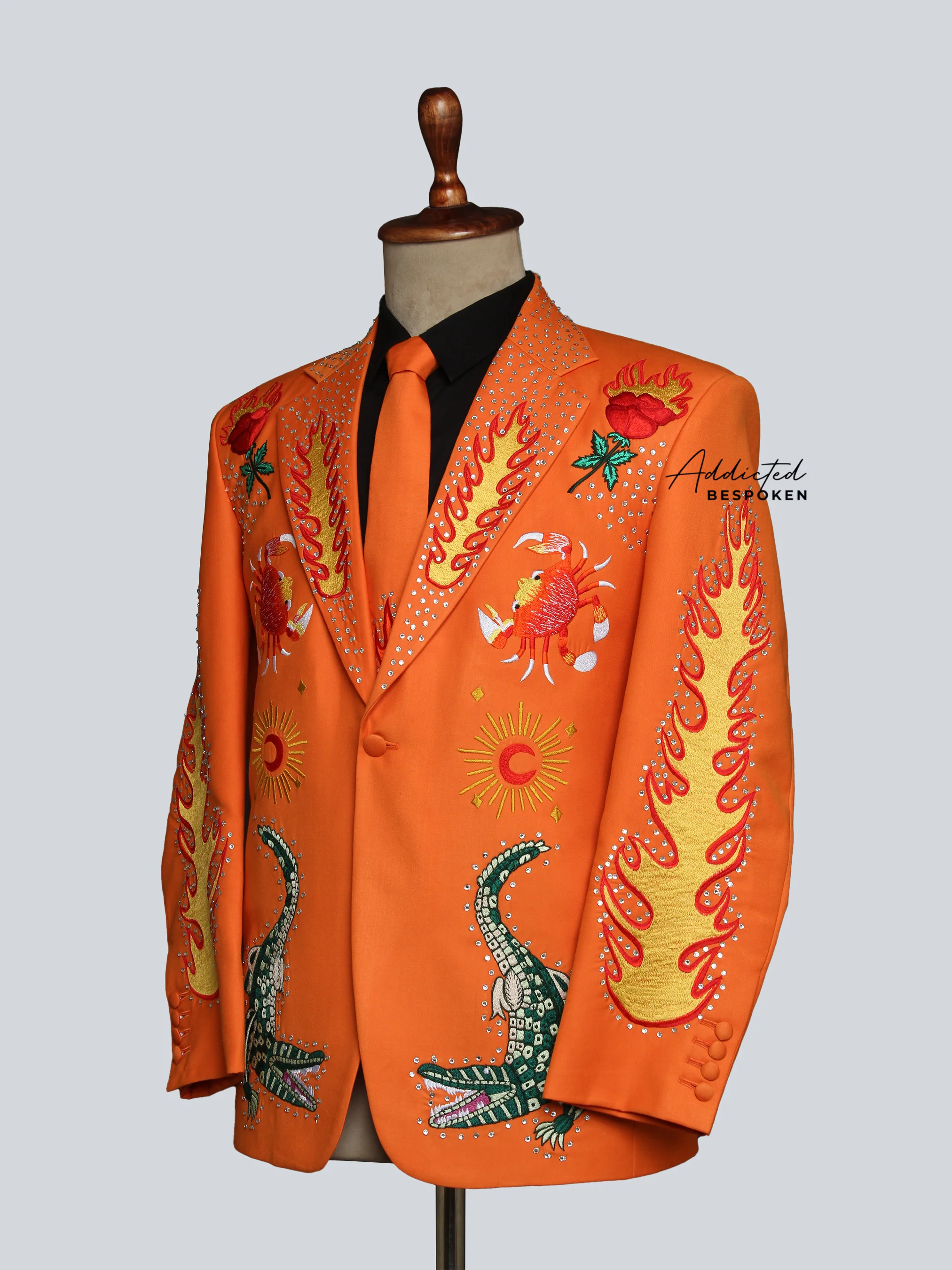 Crocodile Embroidered Suit - Image 3