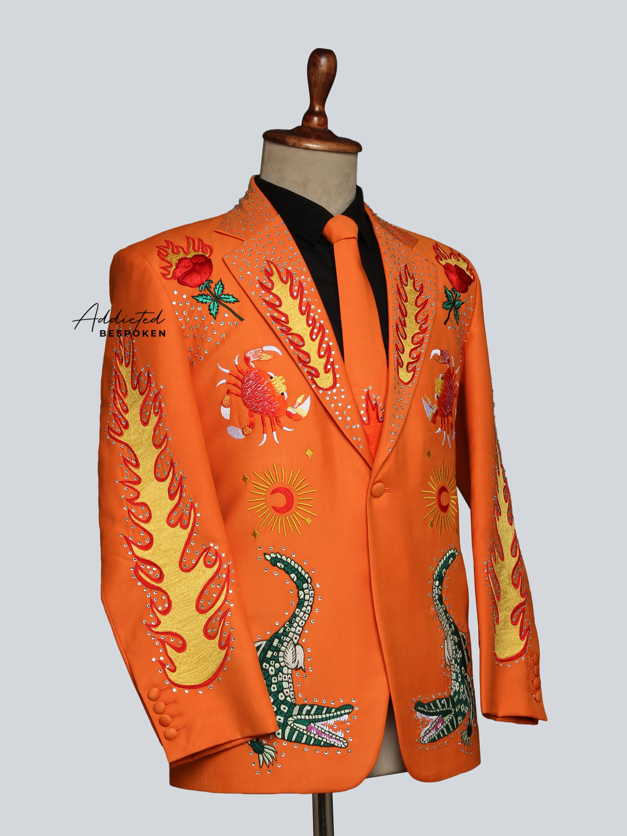 Crocodile Embroidered Suit - Image 4