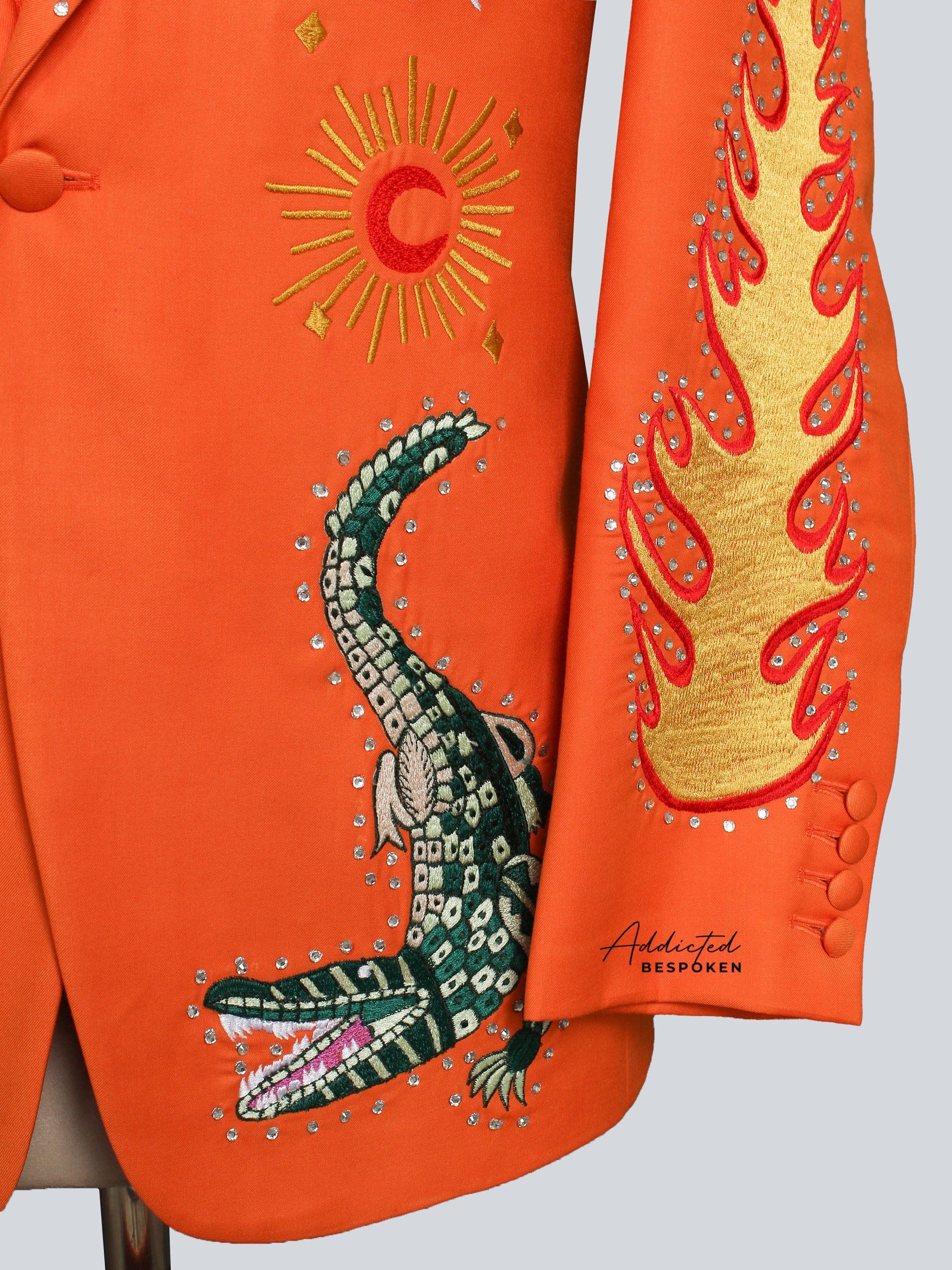Crocodile Embroidered Suit - Image 5