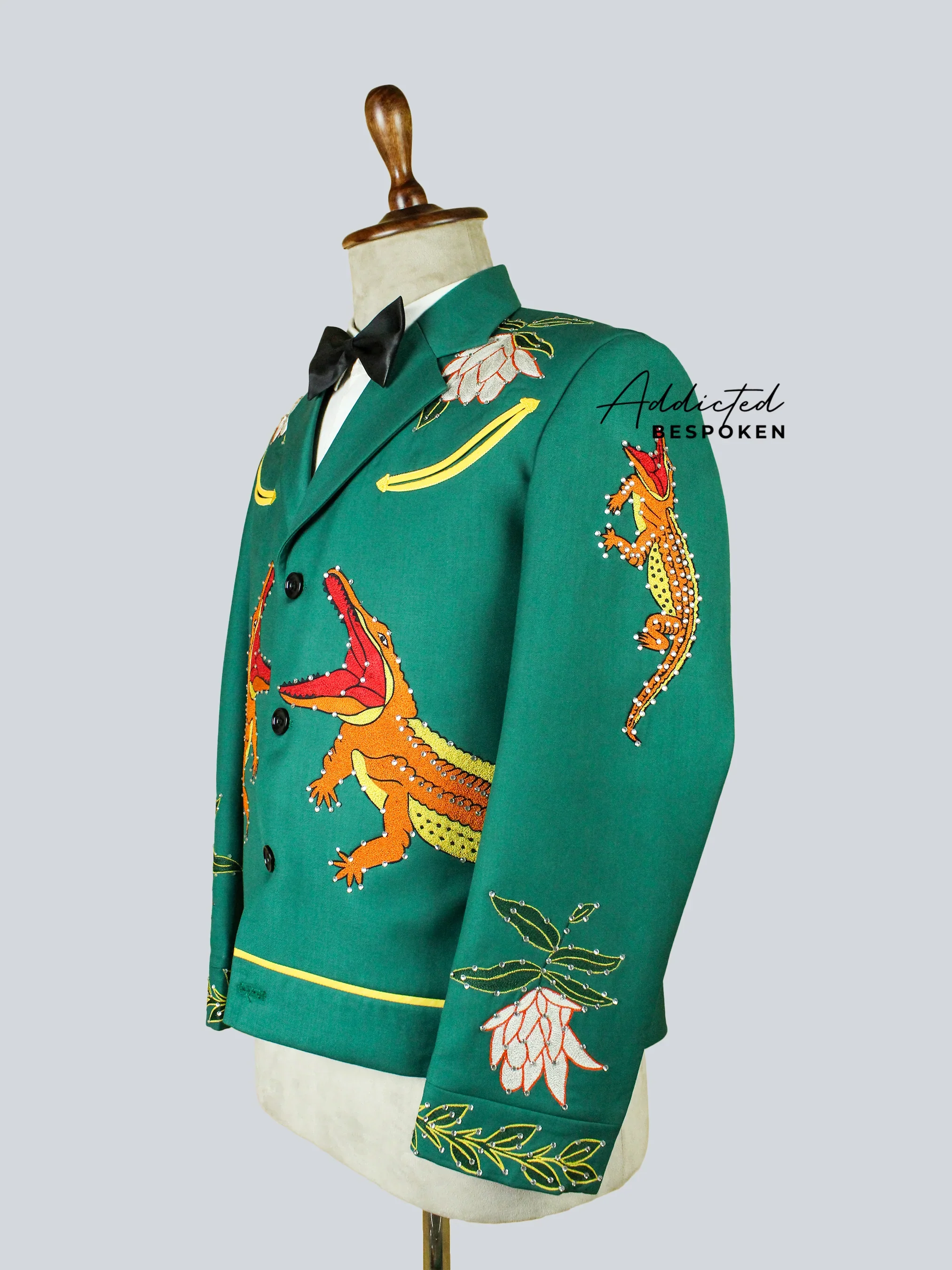 Crocodile Texture Western Suit - Image 3