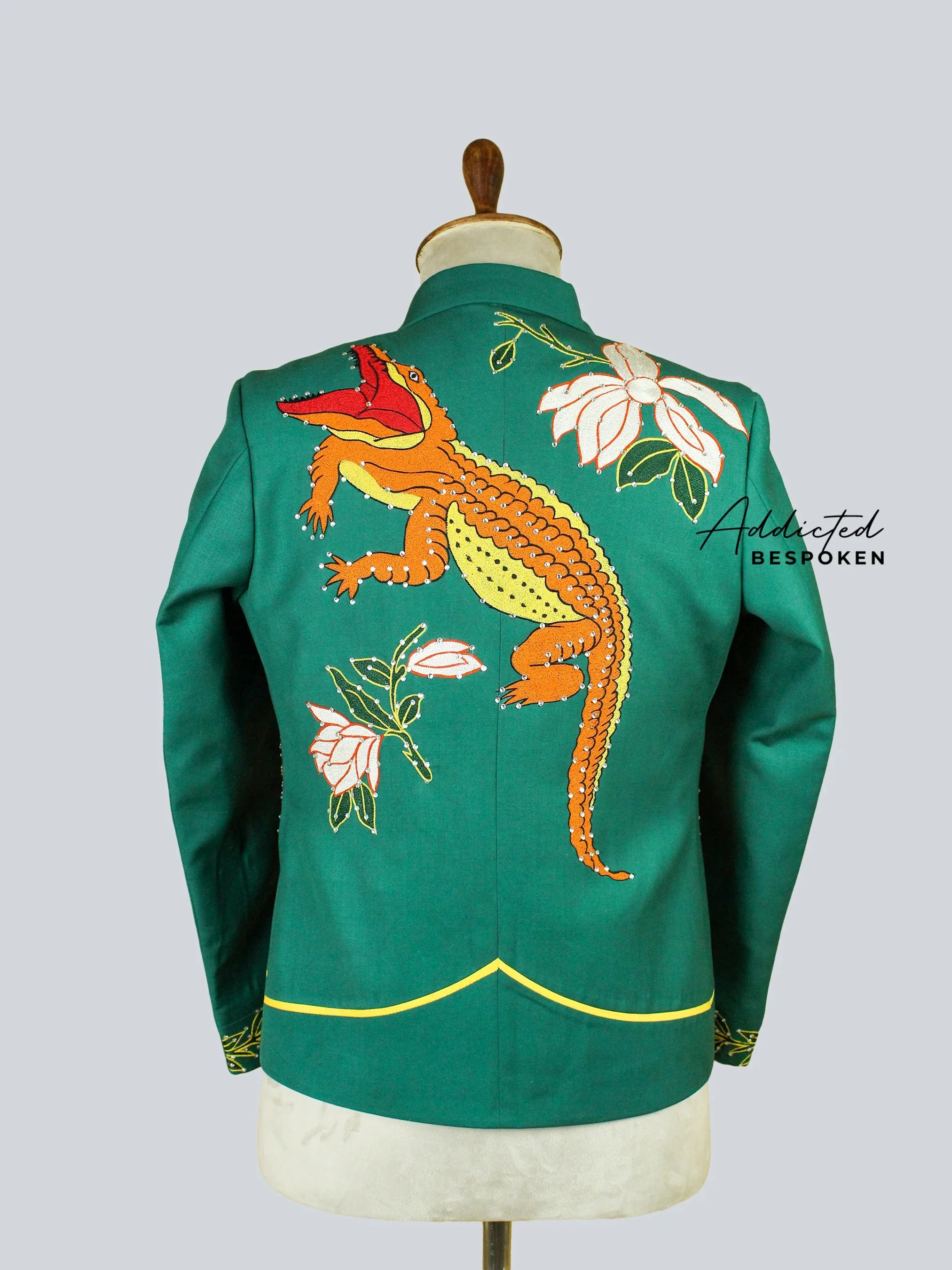 Crocodile Texture Western Suit - Image 4