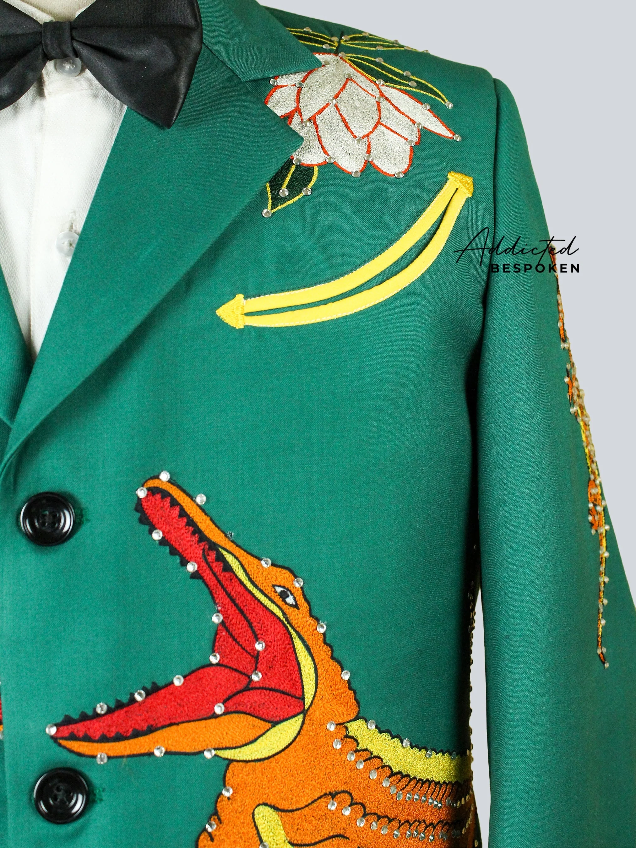 Crocodile Texture Western Suit - Image 5