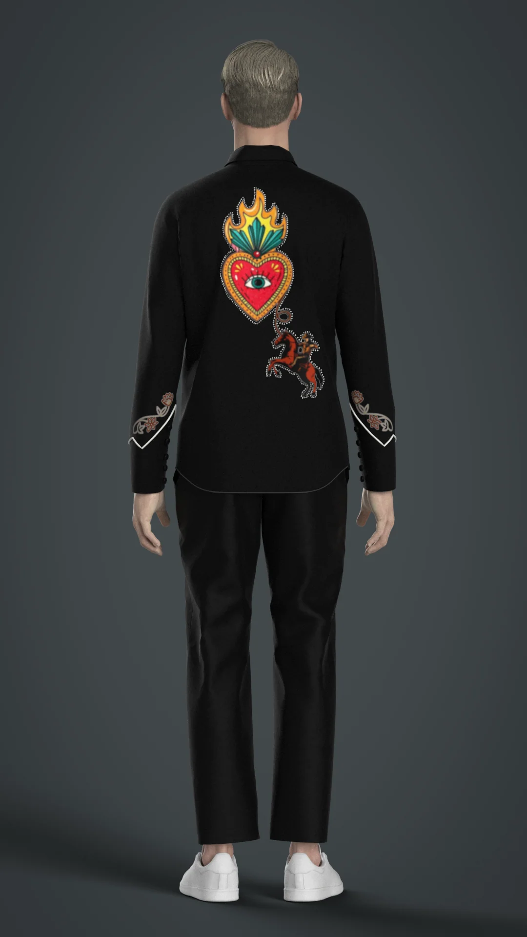 Custom made Black Shirt & 2pc Suit suit for Thomas stride - Image 2