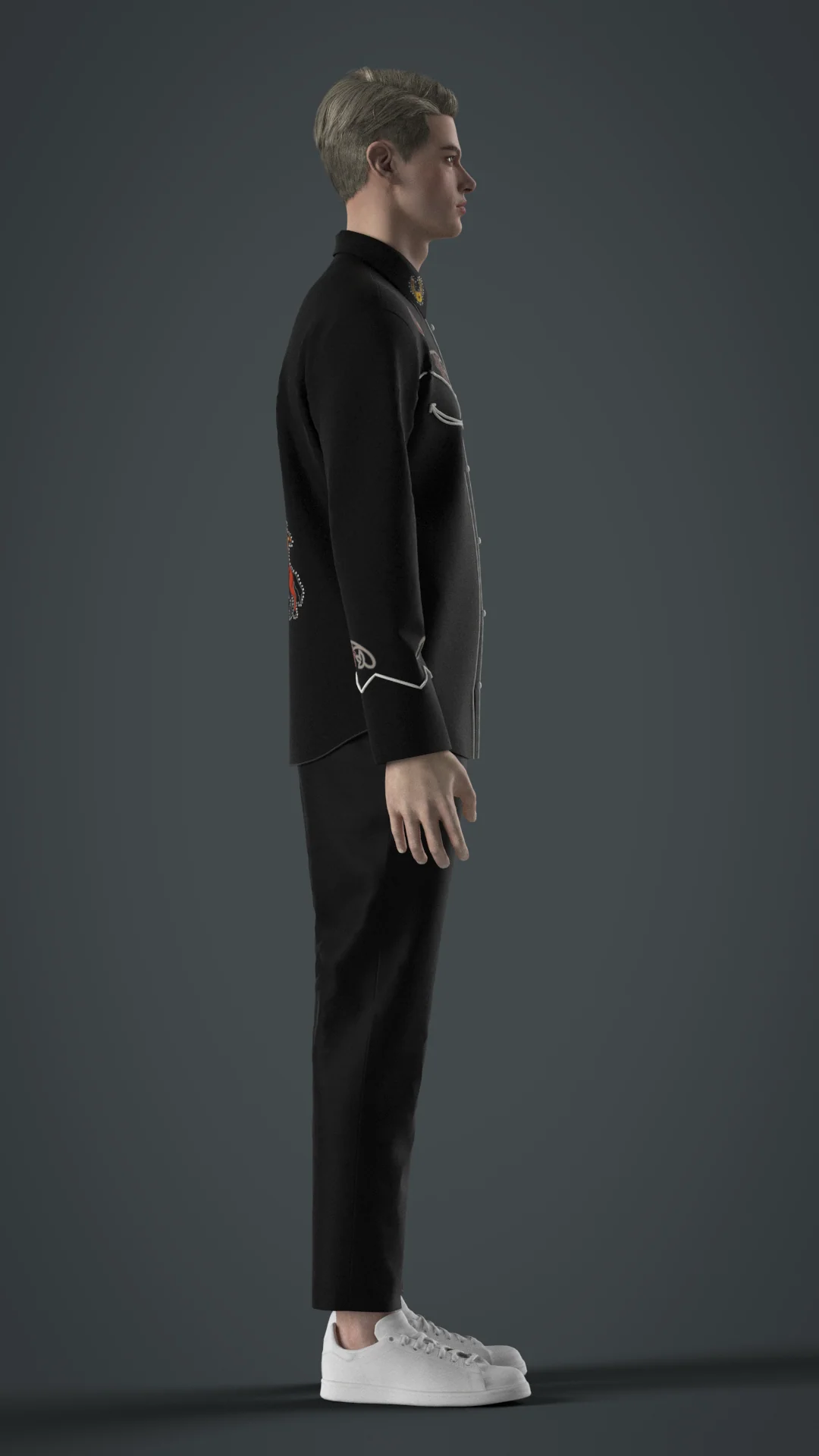 Custom made Black Shirt & 2pc Suit suit for Thomas stride - Image 3