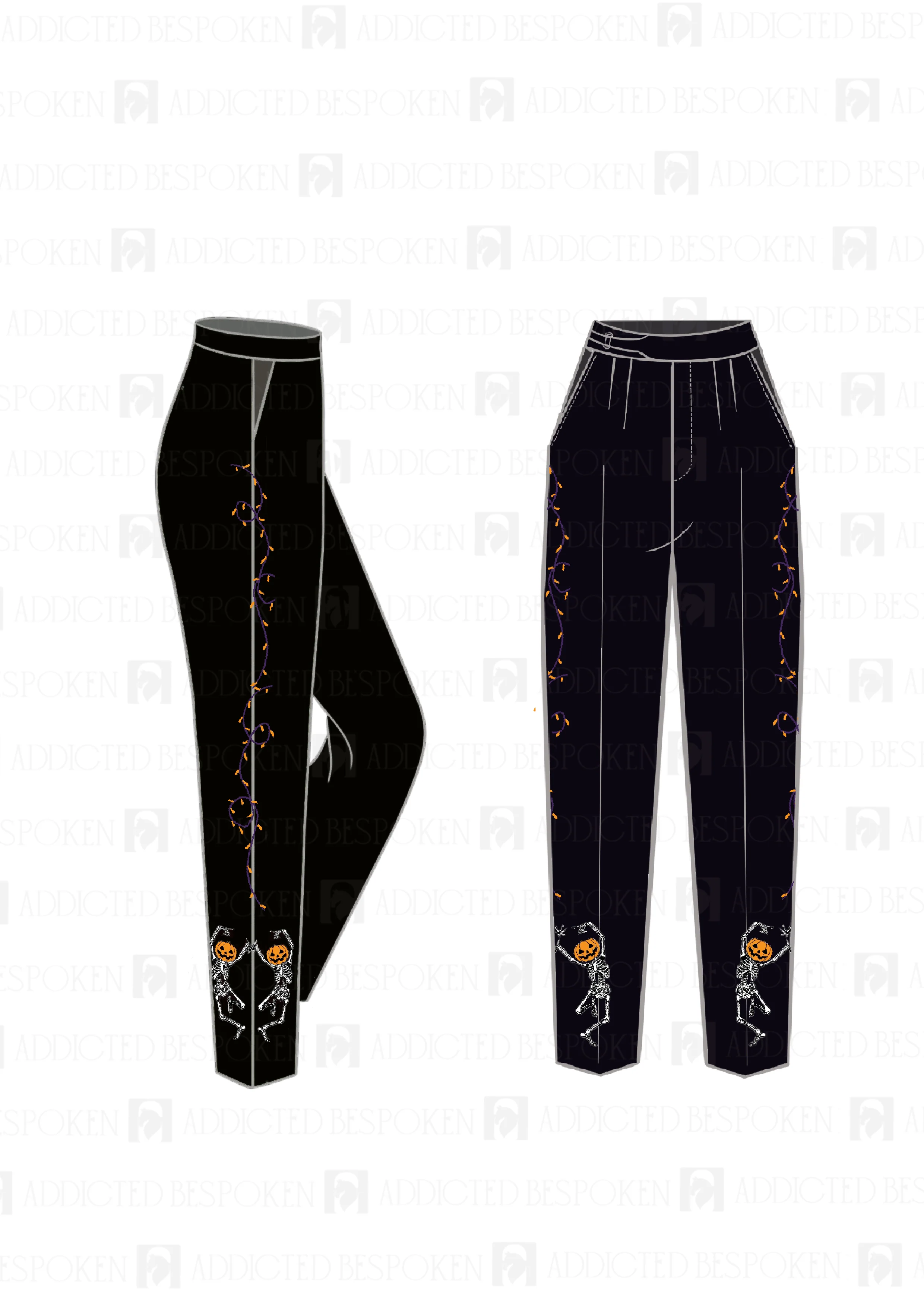 Dancing Pumpkin Embroidered Suit - Image 4